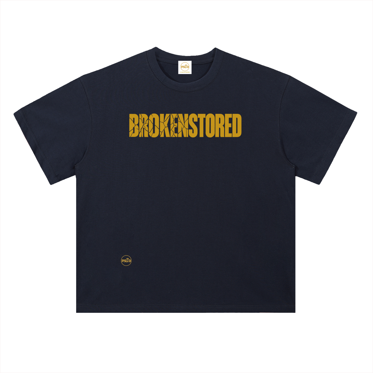 PS23 Brokenstored Gold Heavyweight Drop Shoulder Cotton T-Shirt