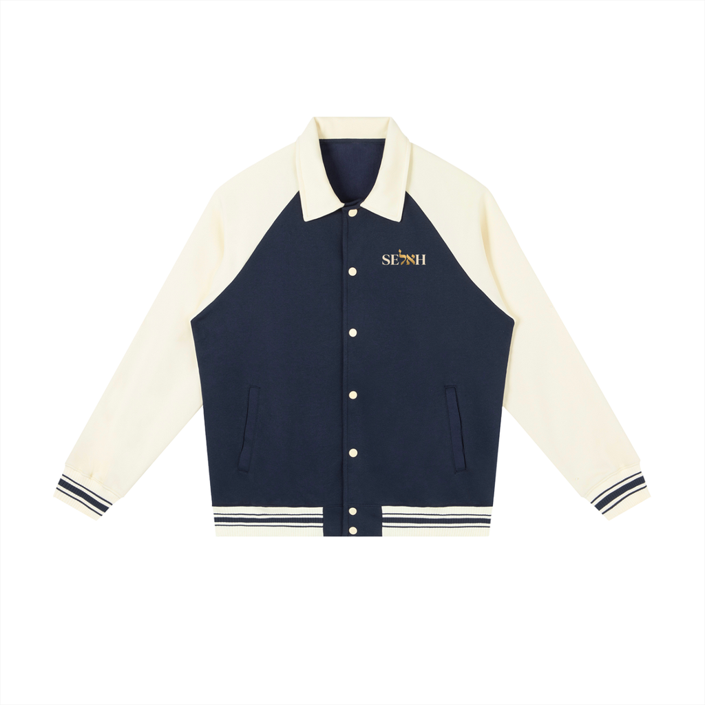 PS23 Bilingual Concept Selah Contrast Raglan Sleeve Baseball Jacket
