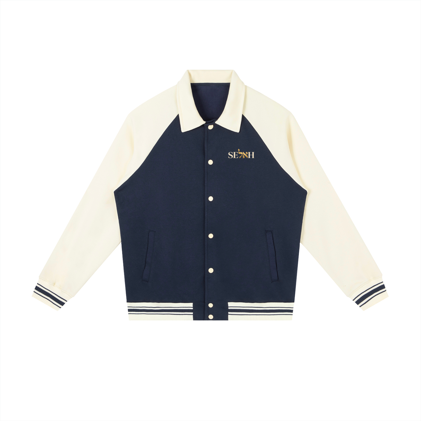 PS23 Bilingual Concept Selah Contrast Raglan Sleeve Baseball Jacket