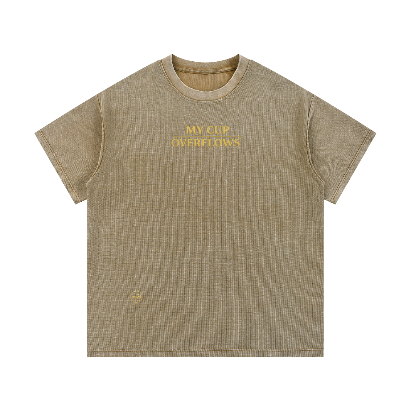 PS23 My cup overflows Mineral Wash Waffle Knit T-Shirt