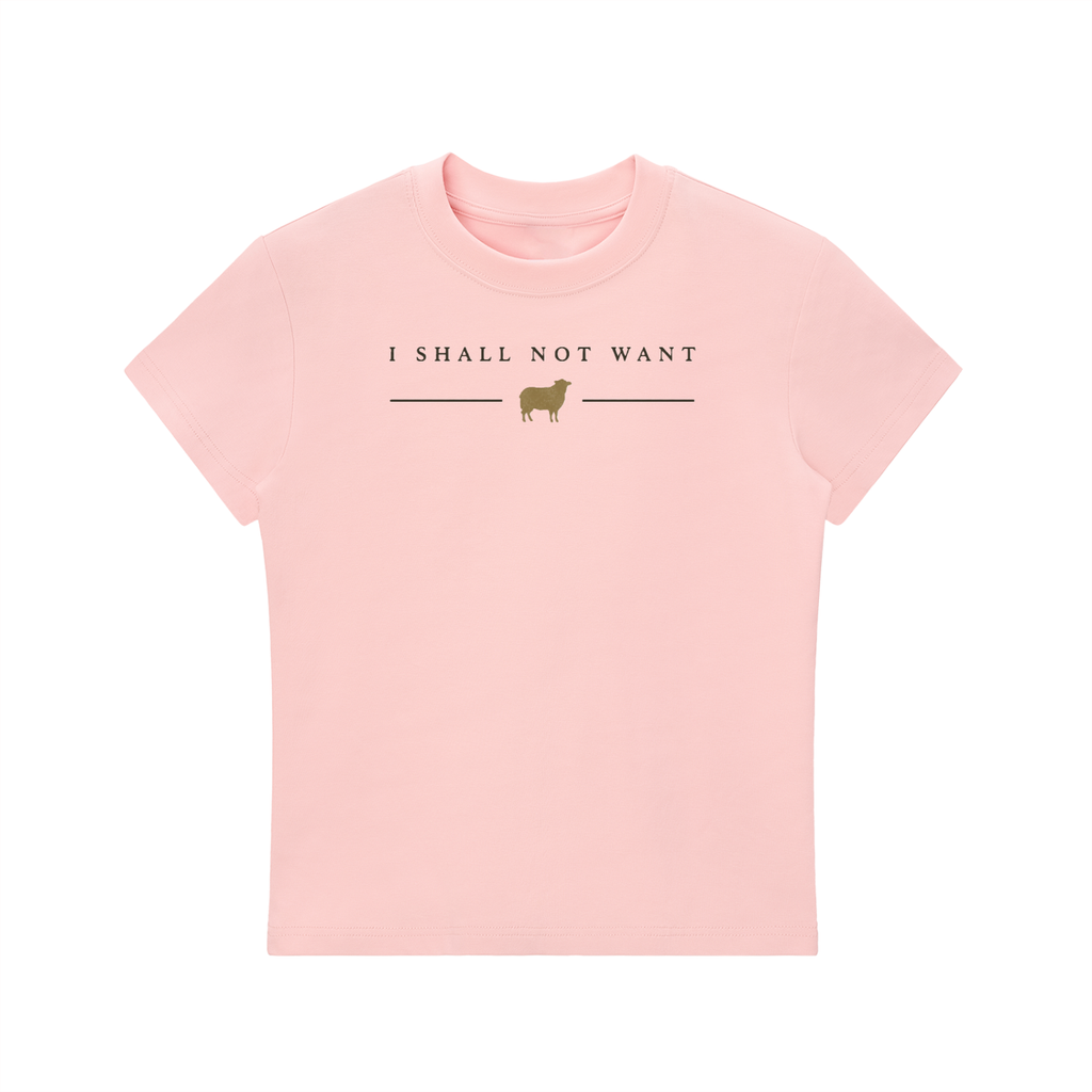 PS23 Women I shall not want Essential Bodycon Crewneck T-Shirt