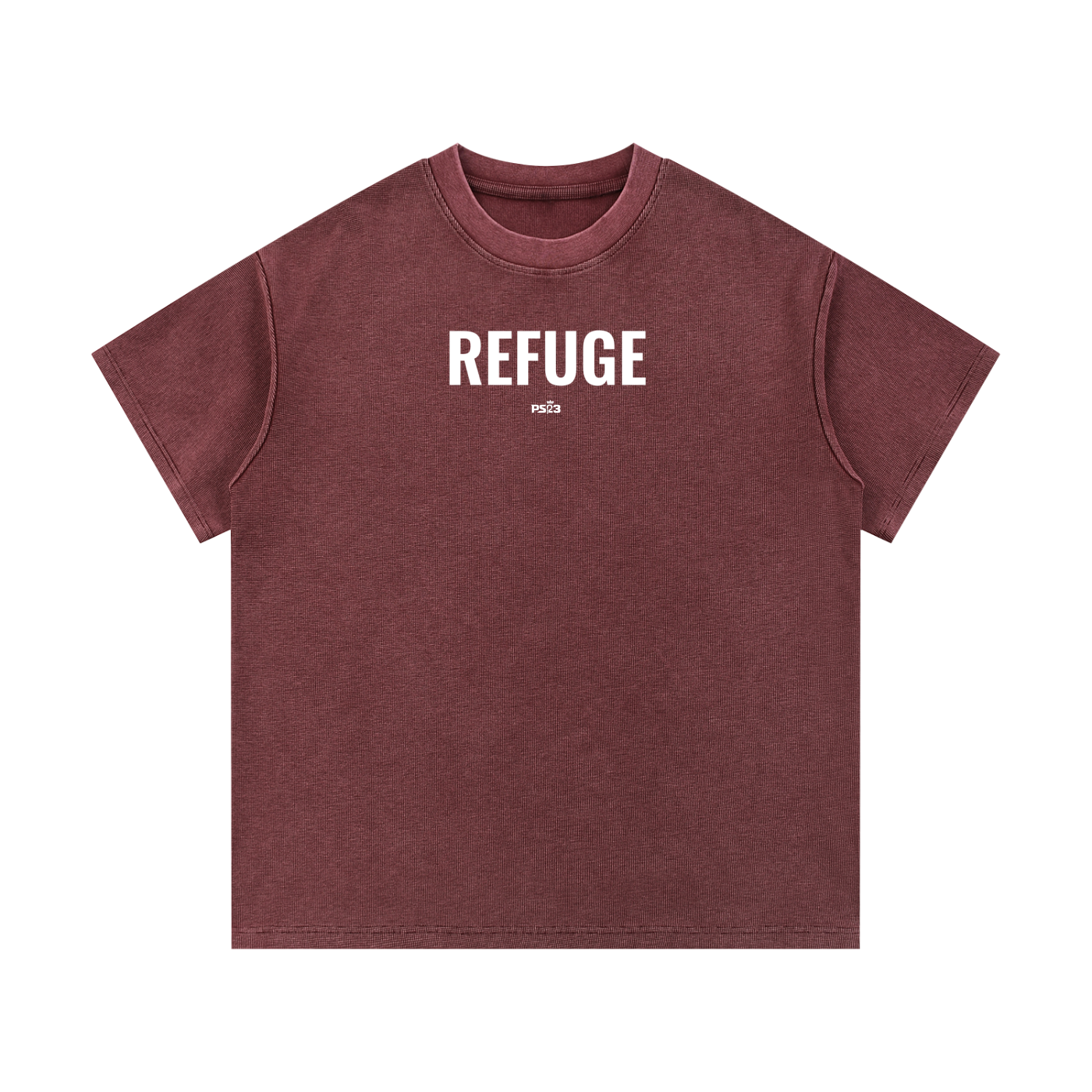 PS23 REFUGE Mineral Wash Waffle Knit T-Shirt