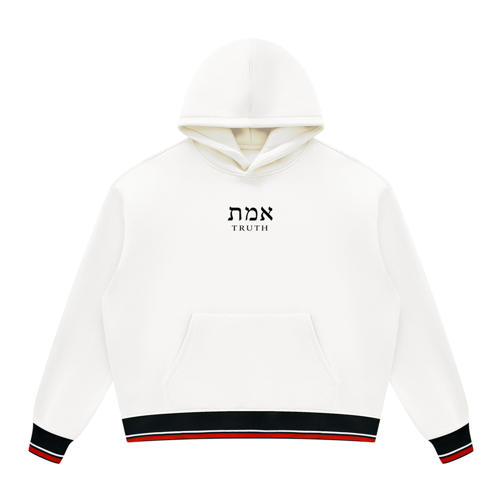 PS23 Hebrew Truth Unisex Oversized Color Block Fleece Hoodie