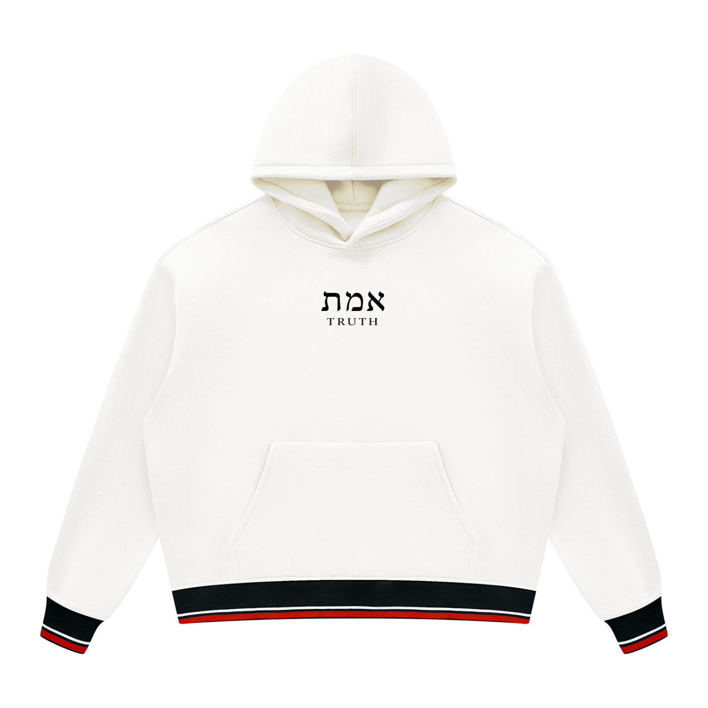 PS23 Hebrew Truth Unisex Oversized Color Block Fleece Hoodie