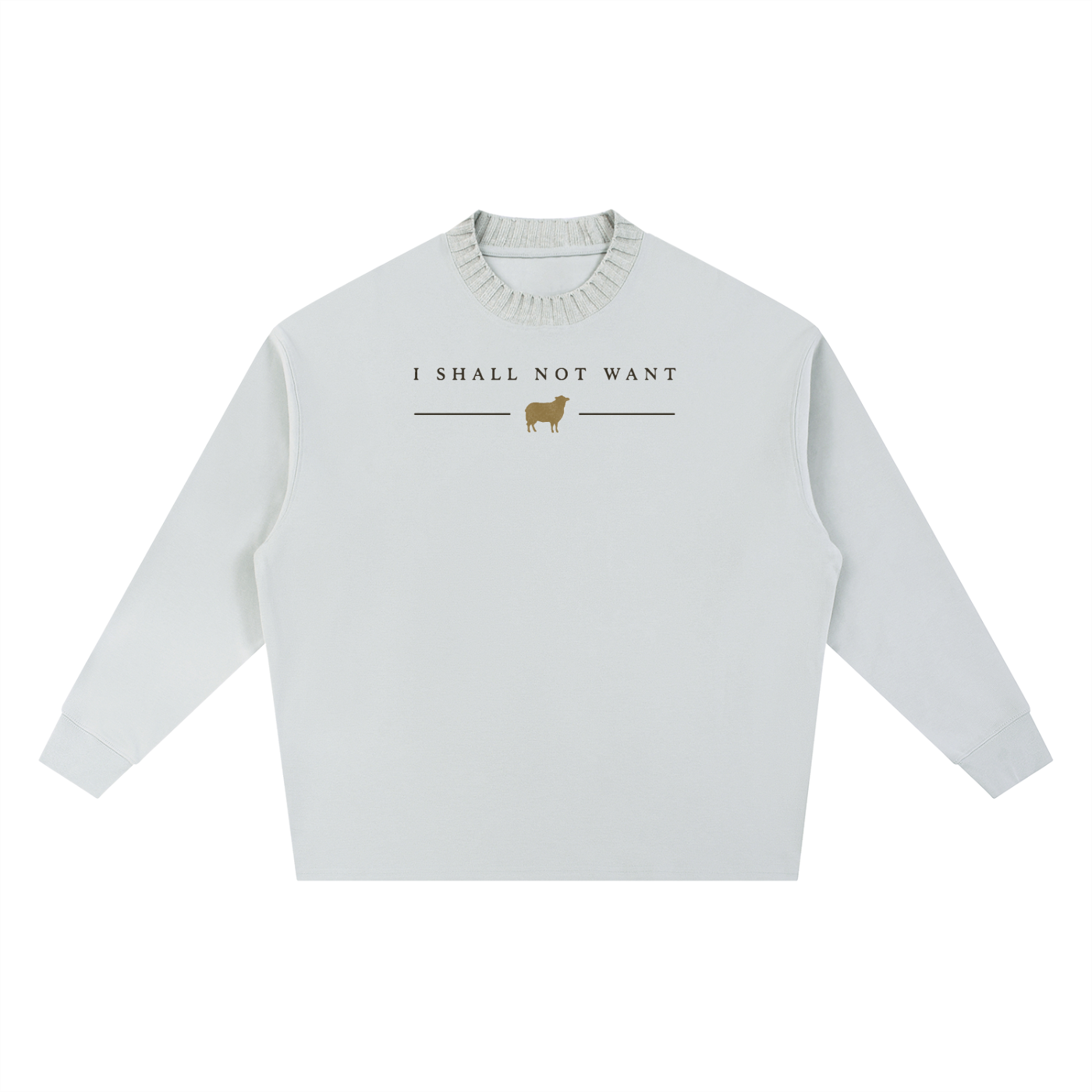 PS23 I shall not want Knitted Round Neck Oversize Sweatshirt
