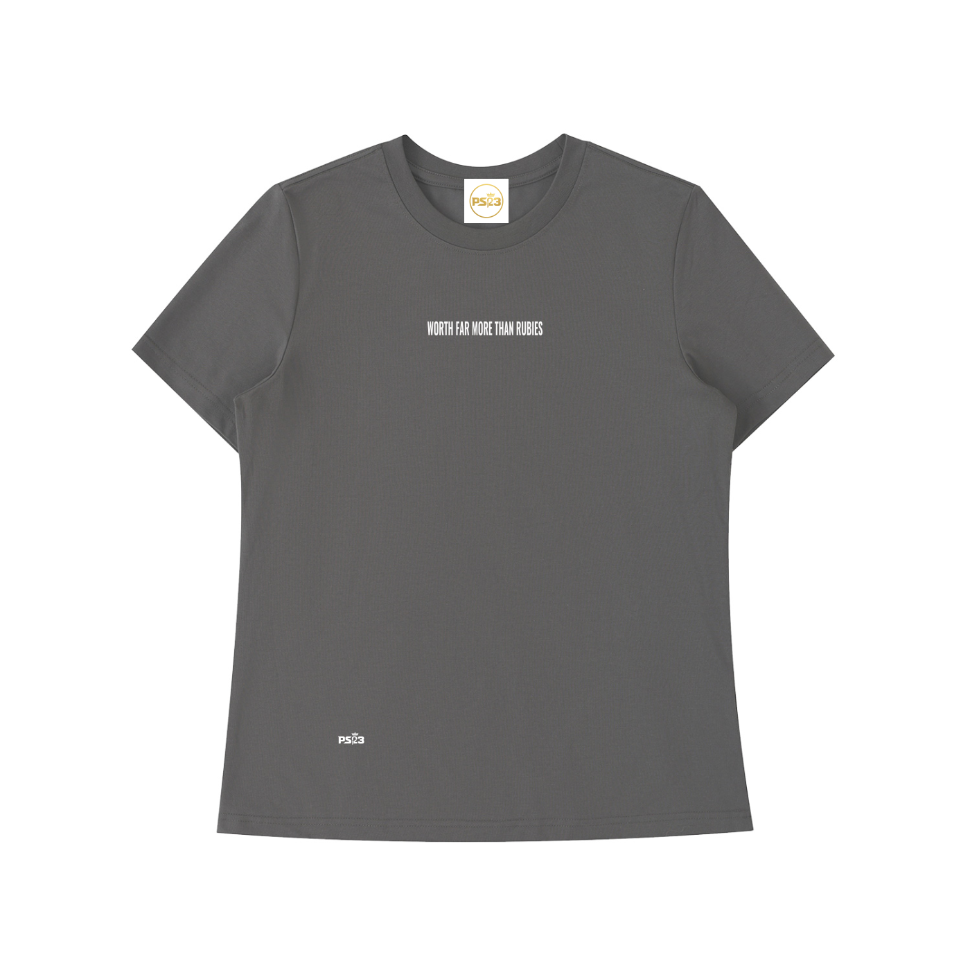 PS23 Women Worth far more than rubies Essential Standard Shoulder T-Shirt