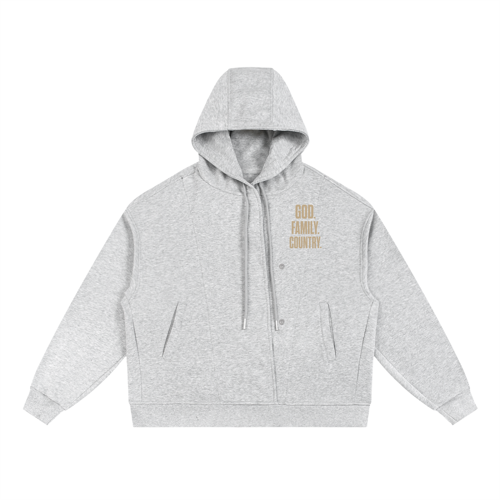 PS23 GFC Boxy Button Placket Hoodie
