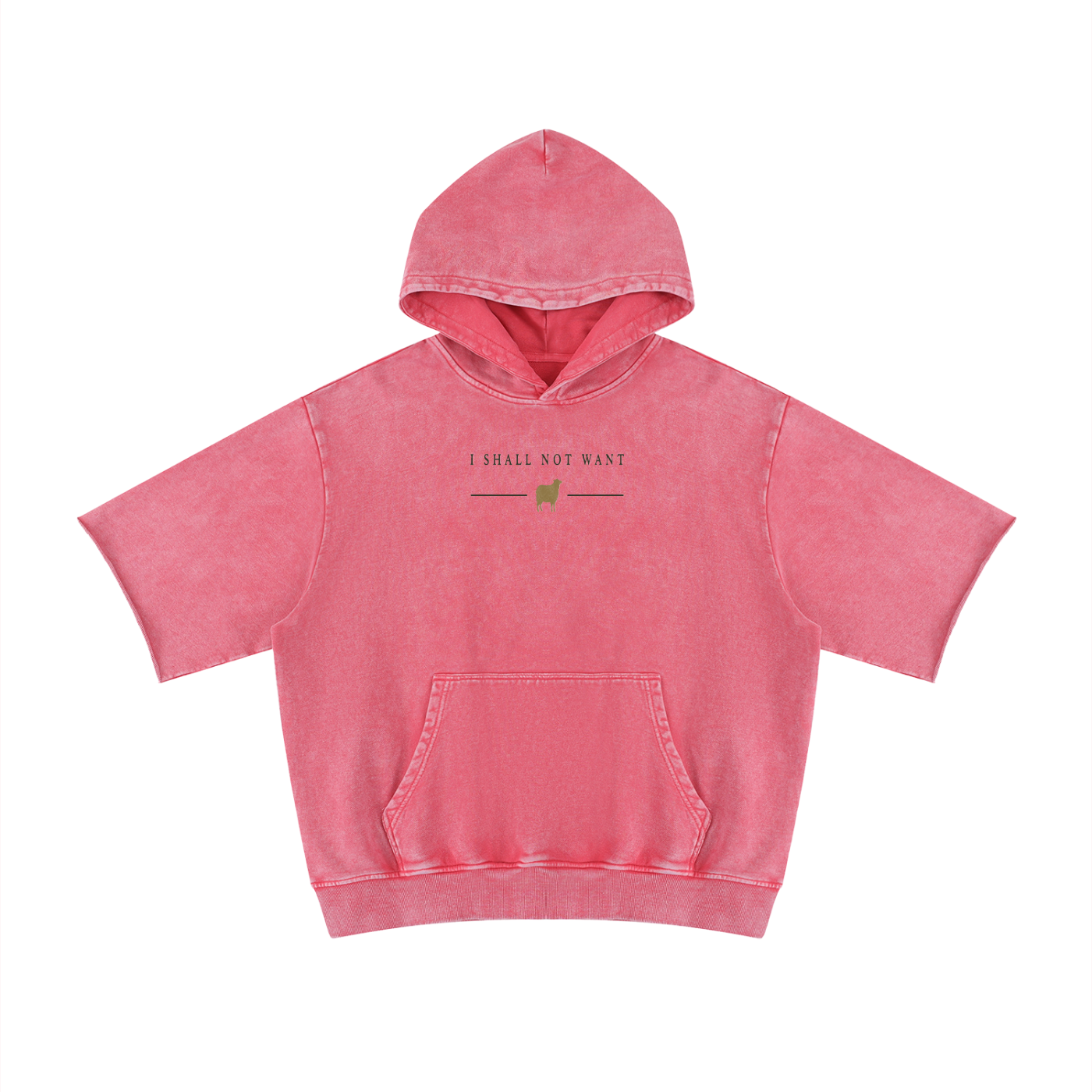 PS23 I shall not want Unisex Mineral Wash Short Sleeve Hoodie