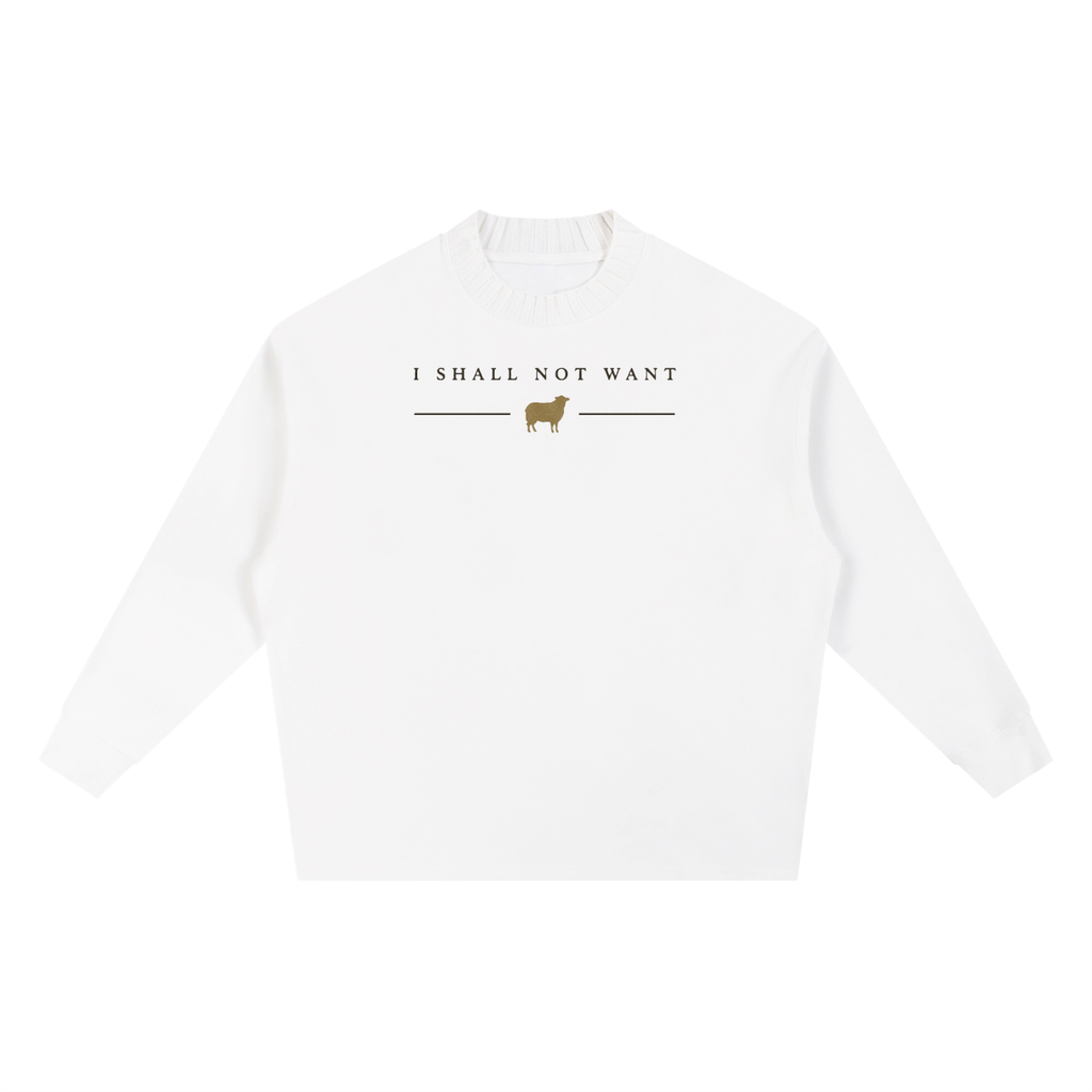 PS23 I shall not want Knitted Round Neck Oversize Sweatshirt