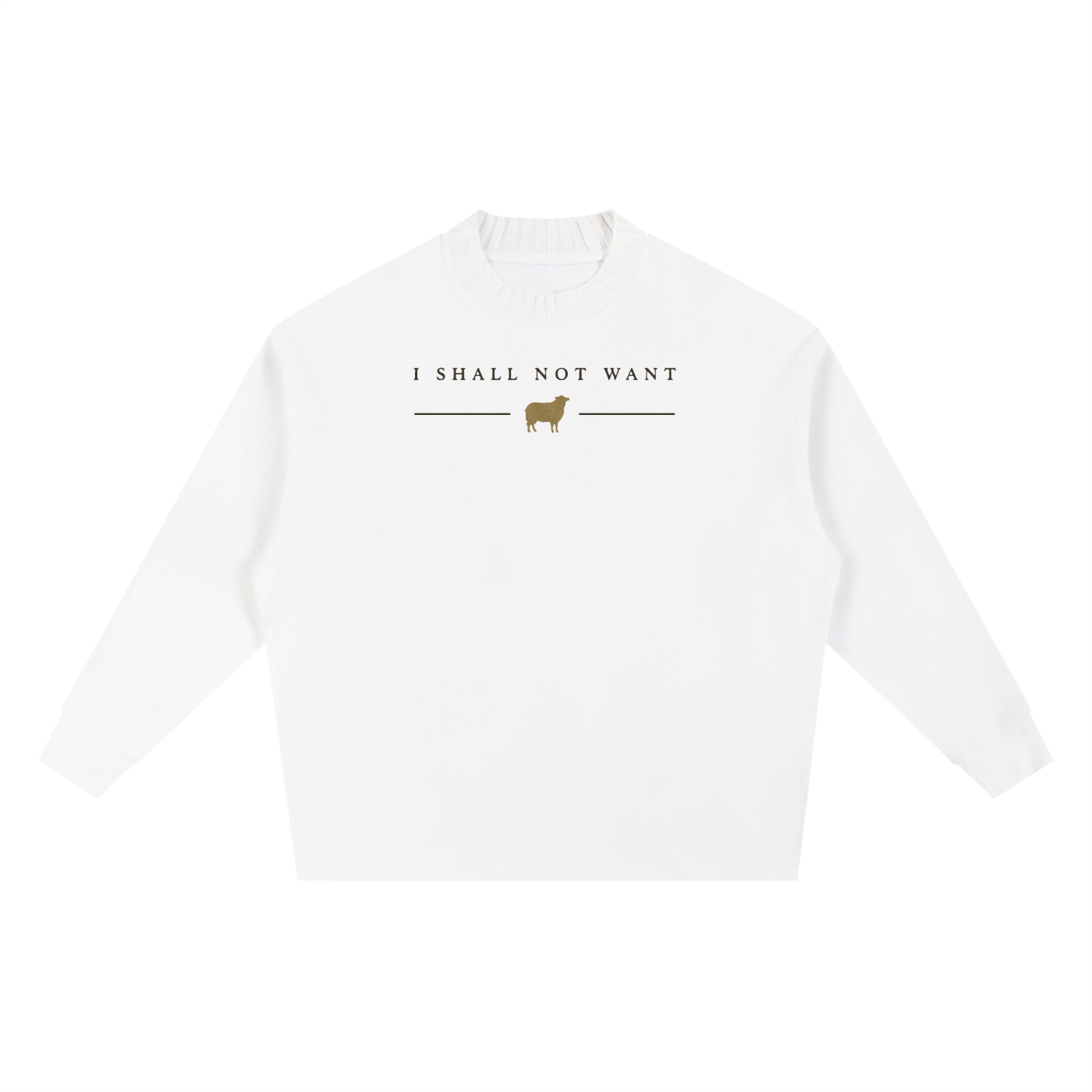 PS23 I shall not want Knitted Round Neck Oversize Sweatshirt
