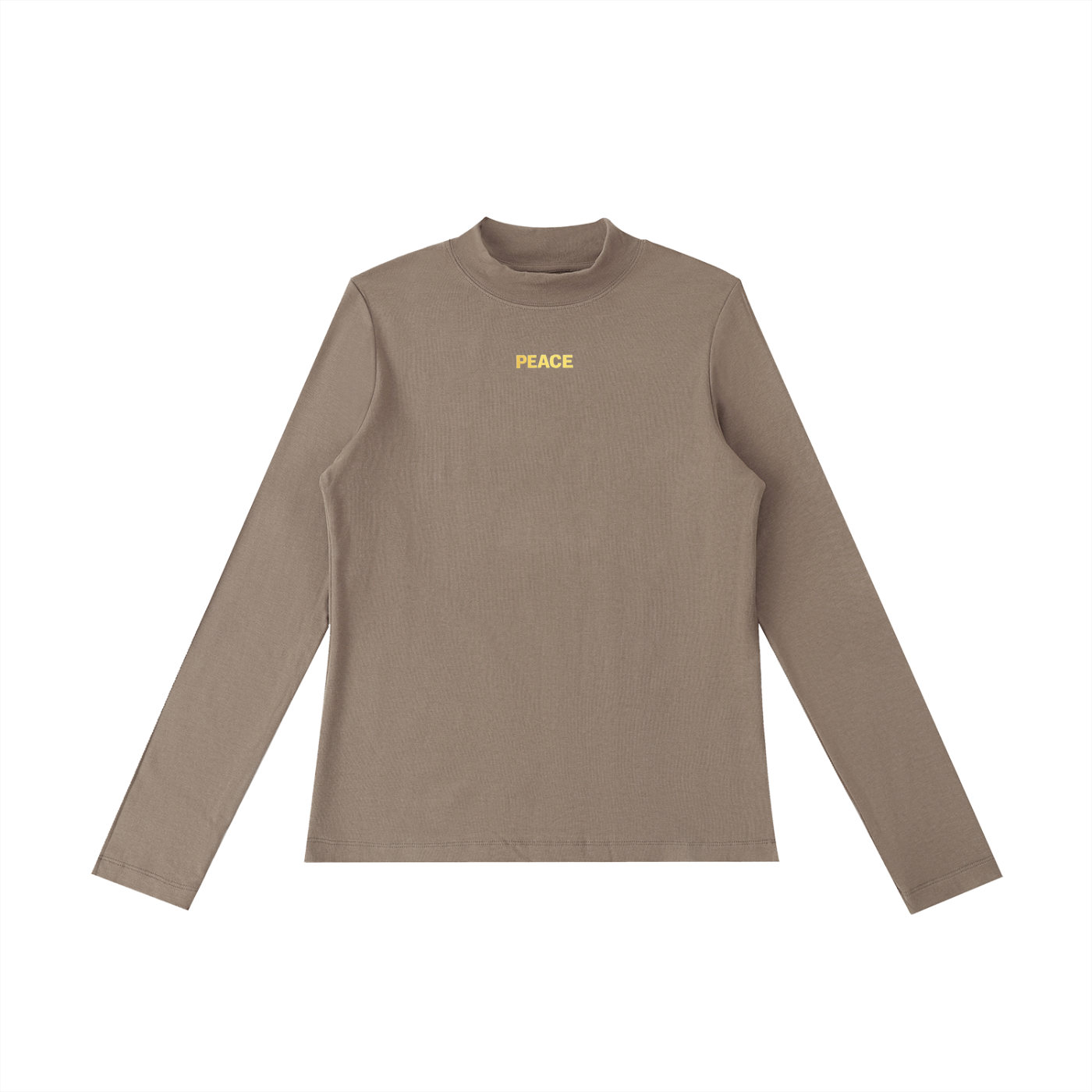 PS23 Women Peace Essential Mock Neck Long Sleeve T-Shirt