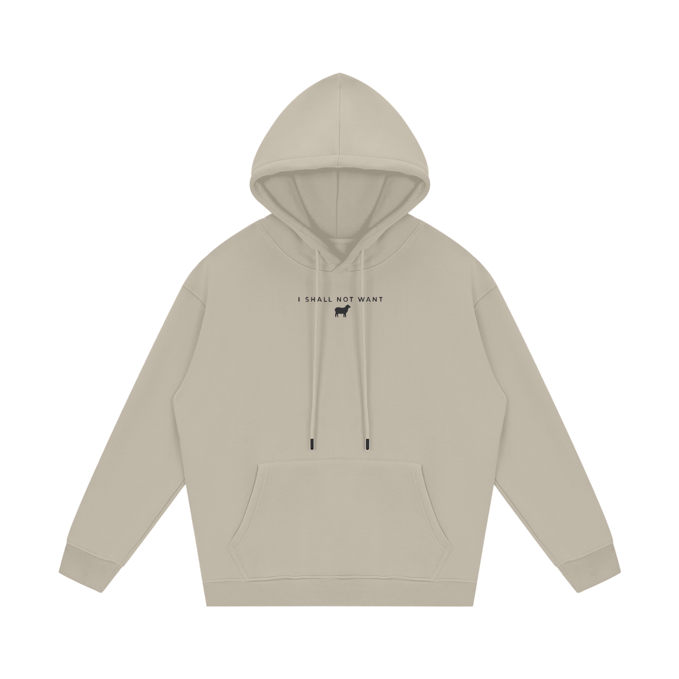 PS23 I shall not want black ink Streetwear Unisex Fleece Hoodie