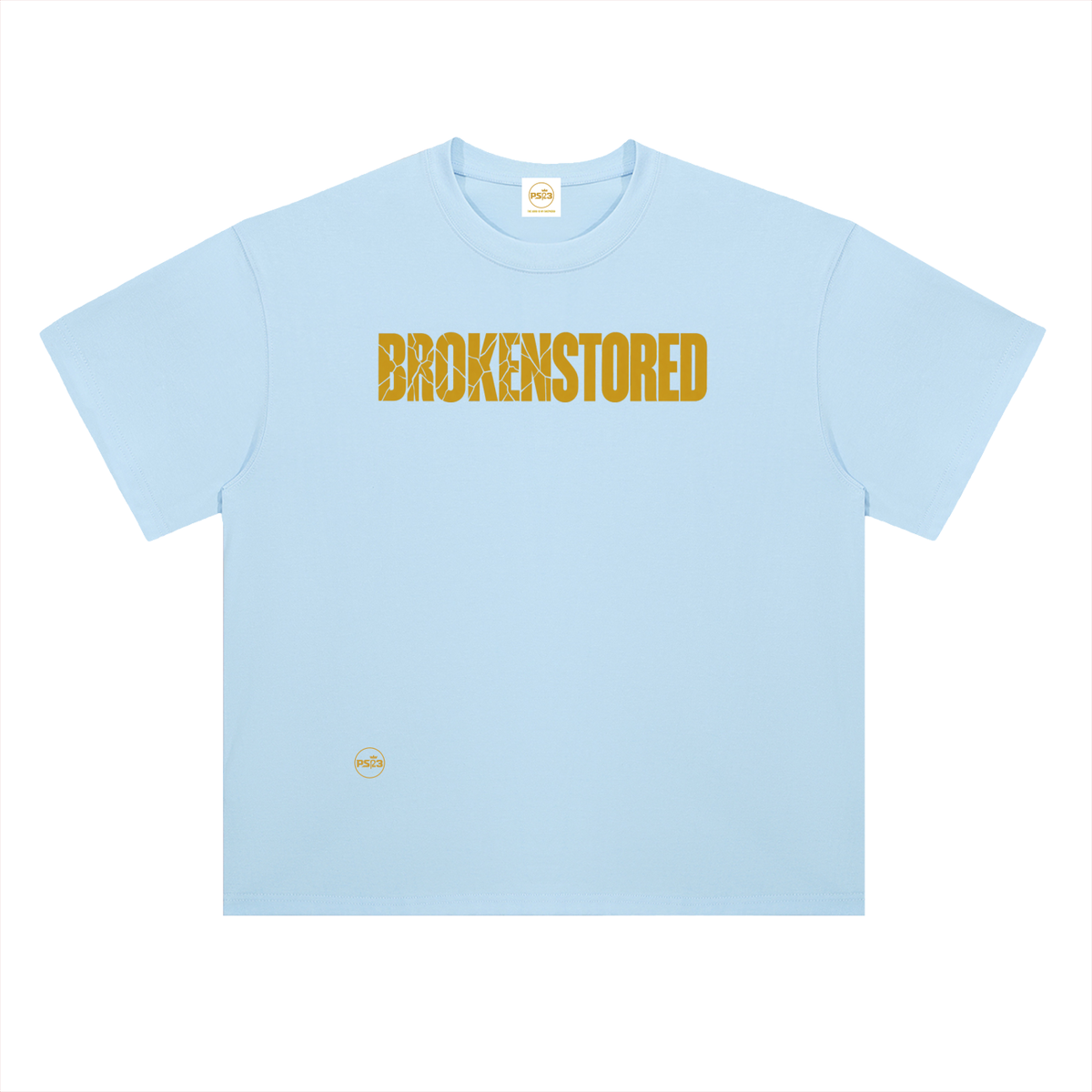 PS23 Brokenstored Gold Heavyweight Drop Shoulder Cotton T-Shirt