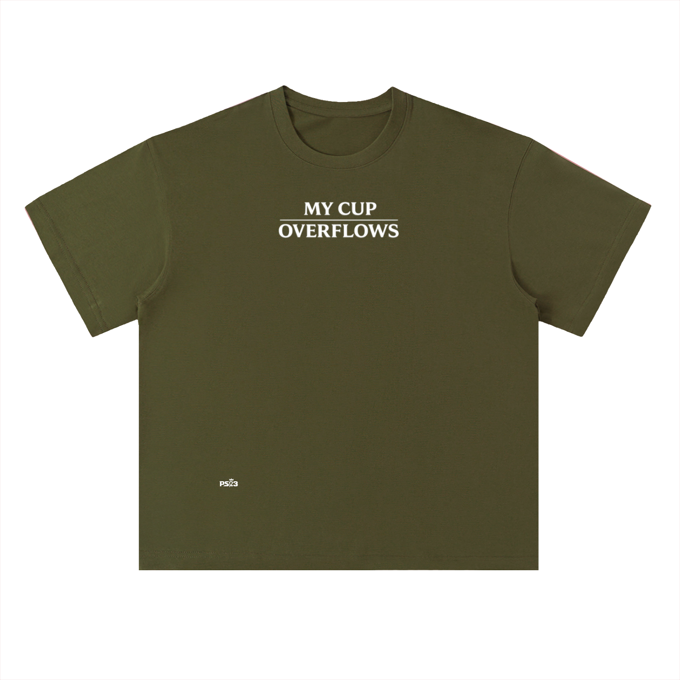 PS23 My cup overflows Heavyweight Drop Shoulder Cotton T-Shirt