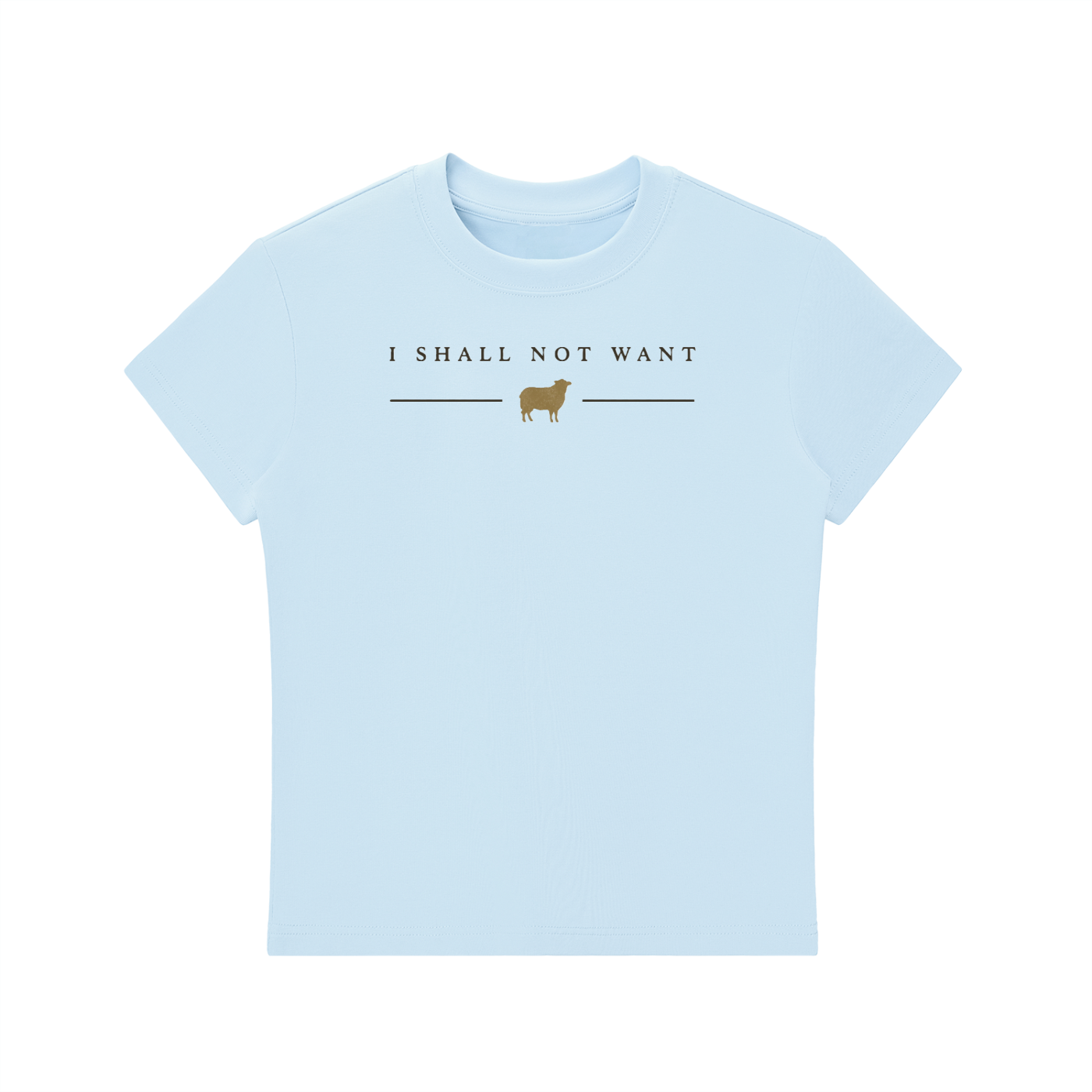 PS23 Women I shall not want Essential Bodycon Crewneck T-Shirt