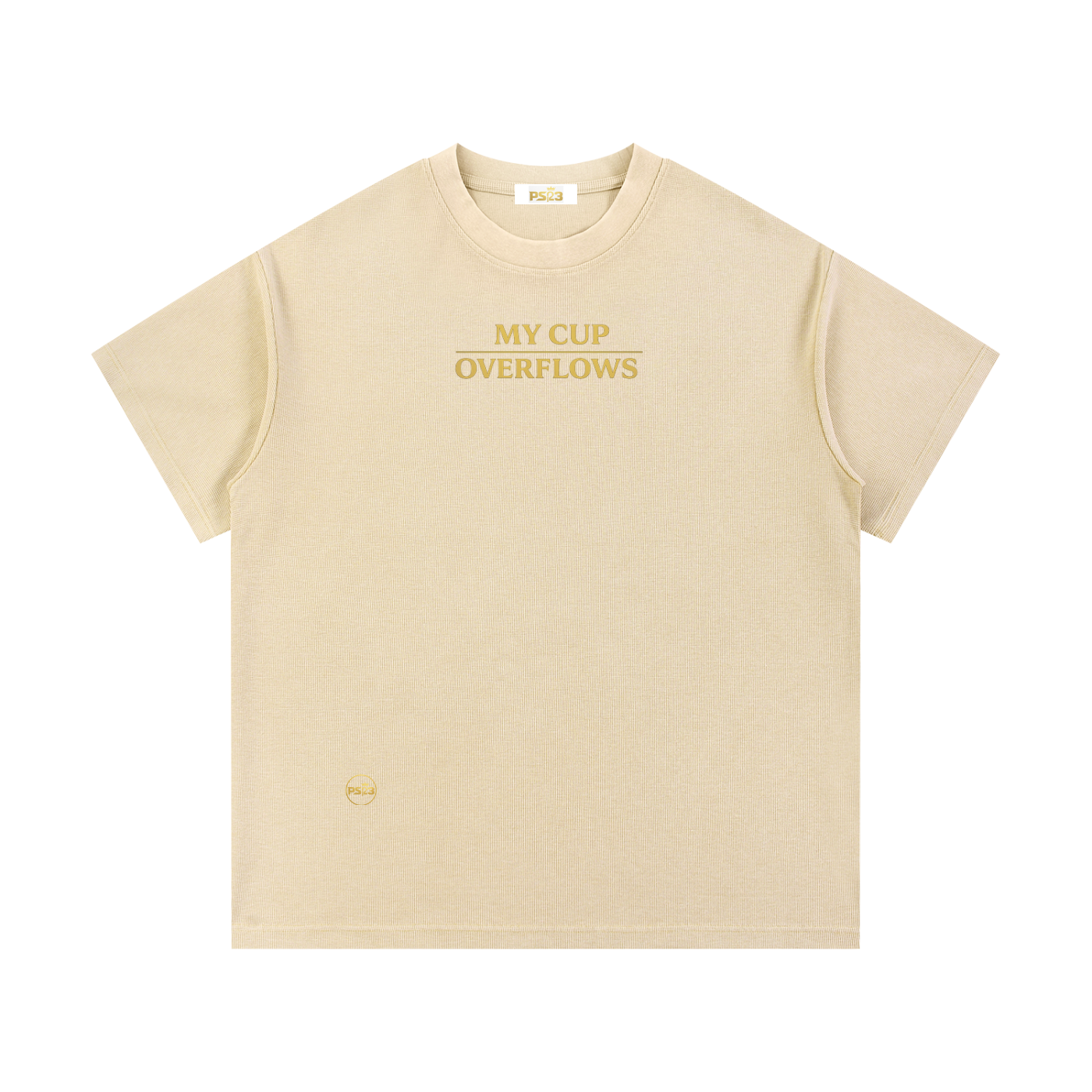 PS23 My cup overflows Mineral Wash Waffle Knit T-Shirt