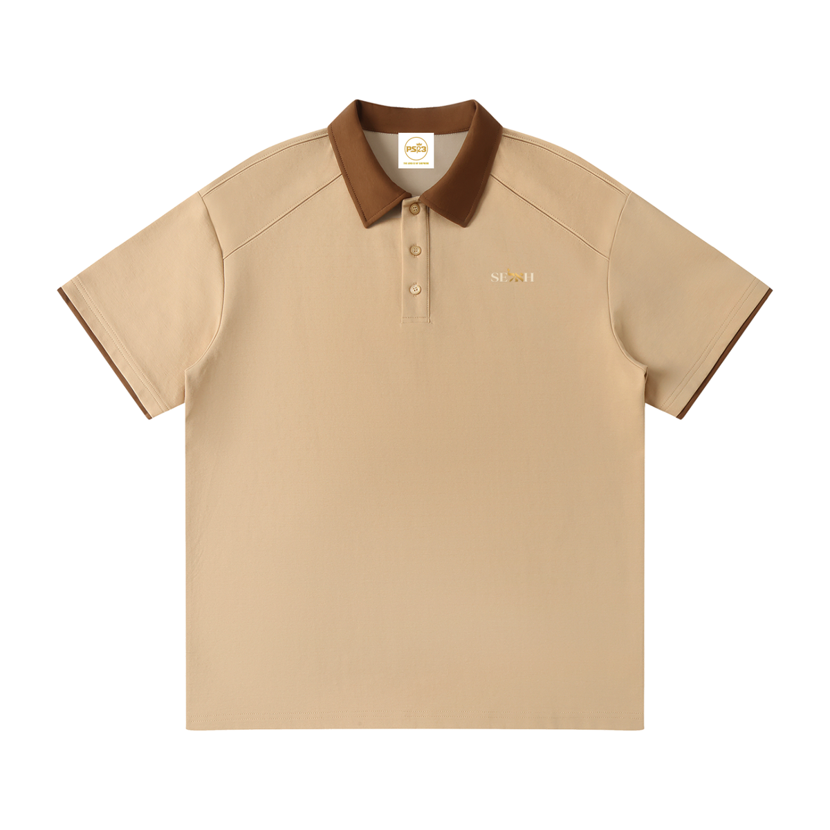 PS23 Bilingual Concept Selah Contrast Collar Raglan Polo Shirt