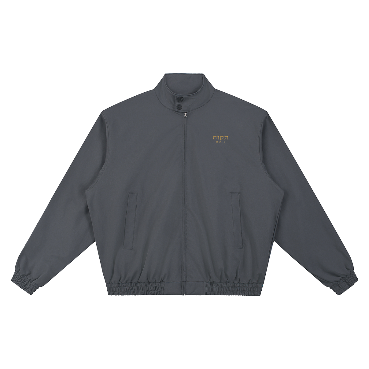 PS23 Hebrew hope Stand Collar Bomber Jacket