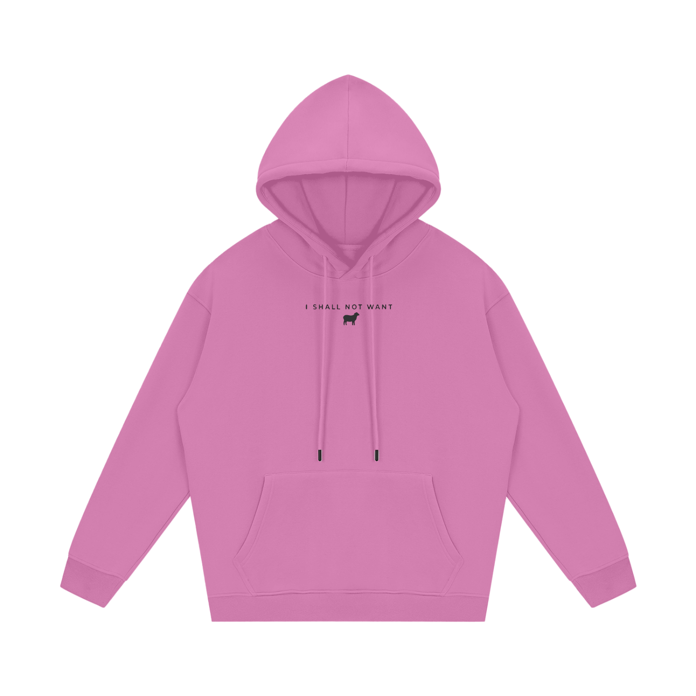 PS23 I shall not want black ink Streetwear Unisex Fleece Hoodie