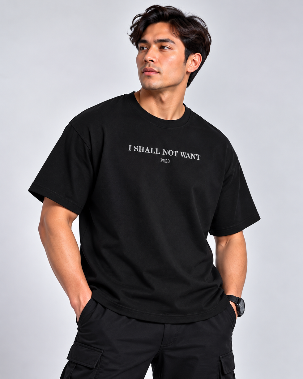 PS23 Embroidery I Shall Not Want Sorona Quick-Dry Cooling T-Shirt