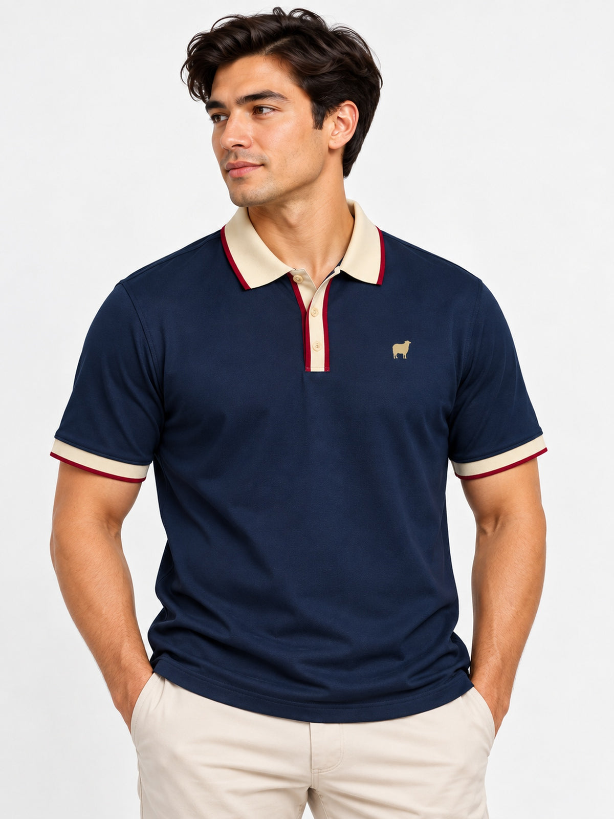 PS23 Sheep Unisex Color Block Polo Shirt