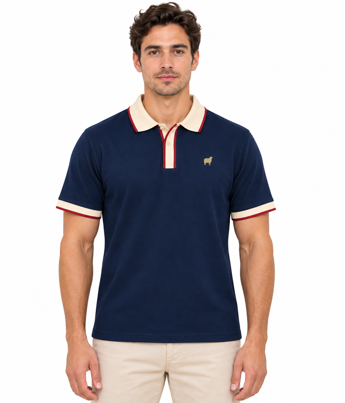PS23 Sheep Unisex Color Block Polo Shirt