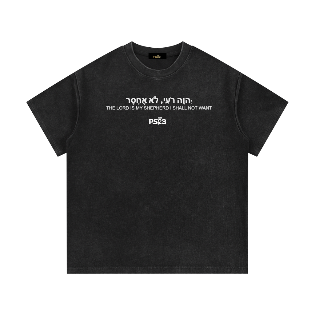 PS23 Psalm 23:1 Mineral Wash Waffle Knit T-Shirt
