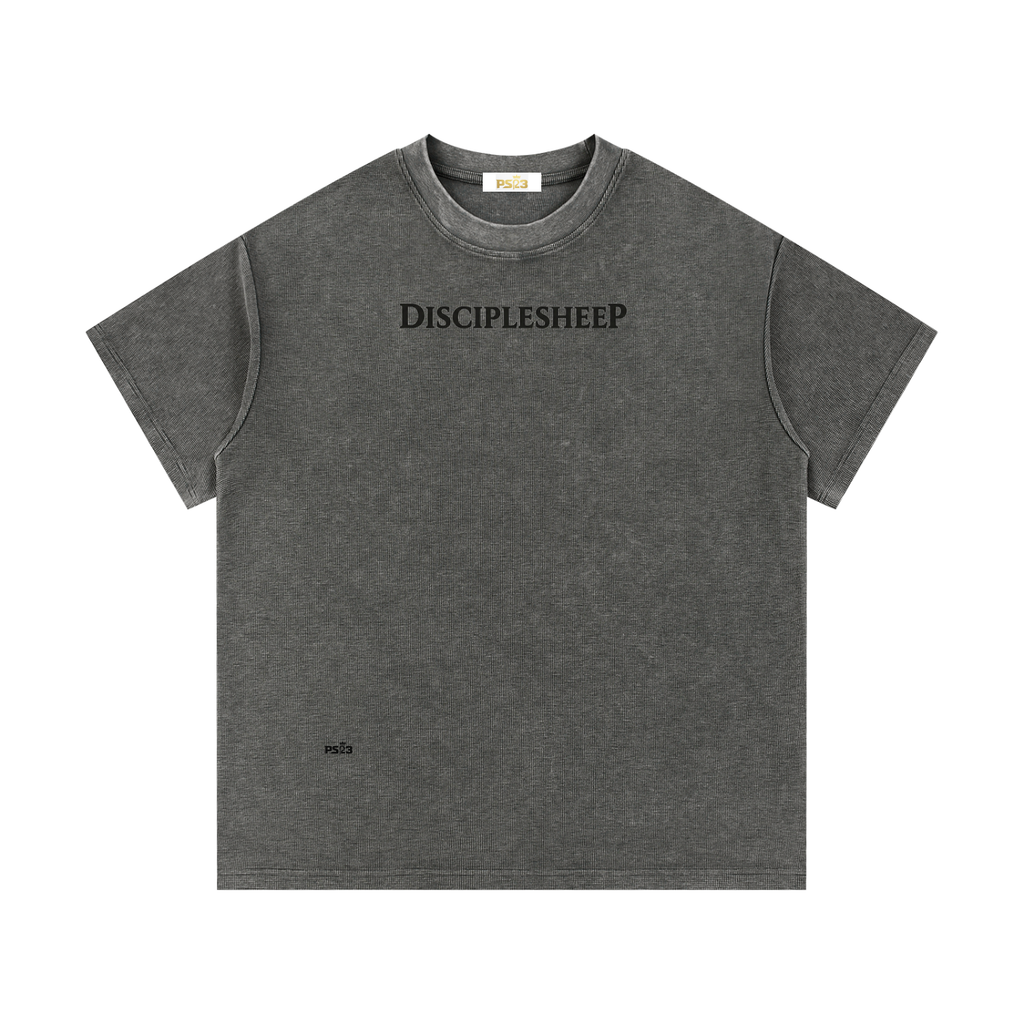 PS23 DisciplesheeP Mineral Wash Waffle Knit T-Shirt