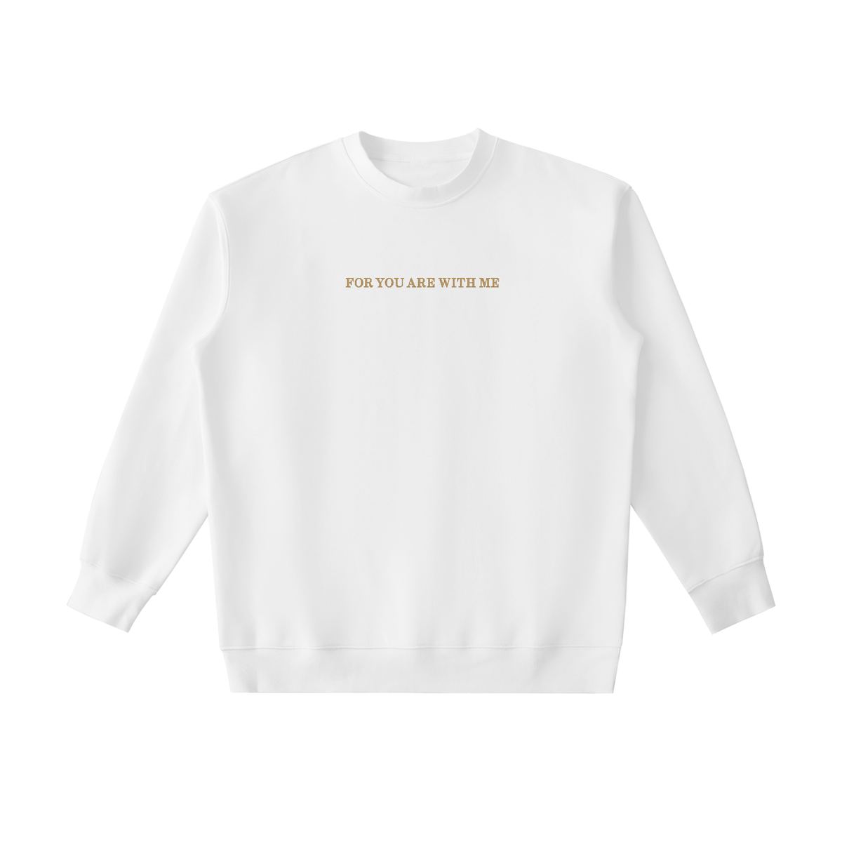 PS23 Embroidery For you are with me Essential Heavyweight Crewneck Sweatshirt