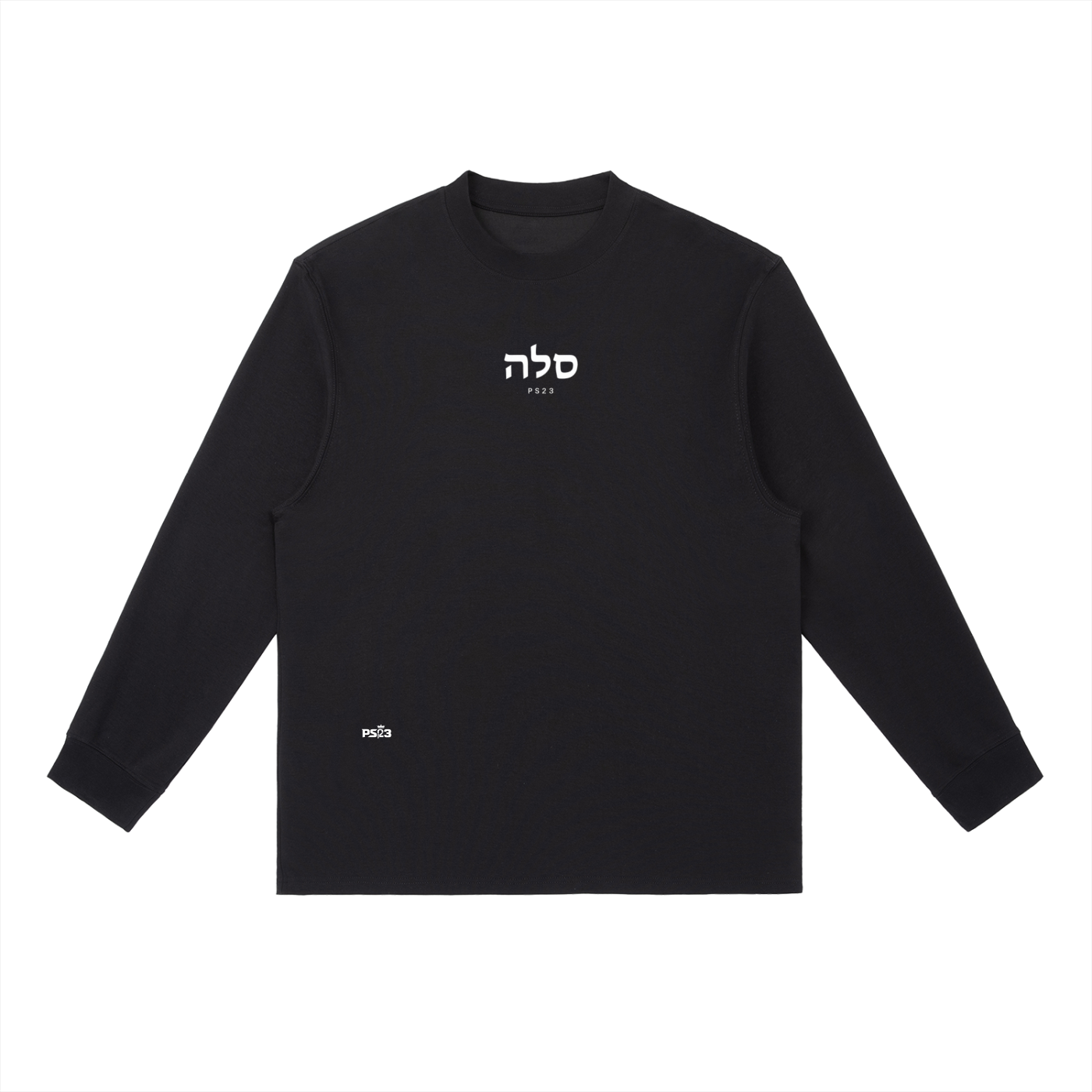 PS23 Hebrew Selah Essential Crewneck Long-Sleeve T-Shirt