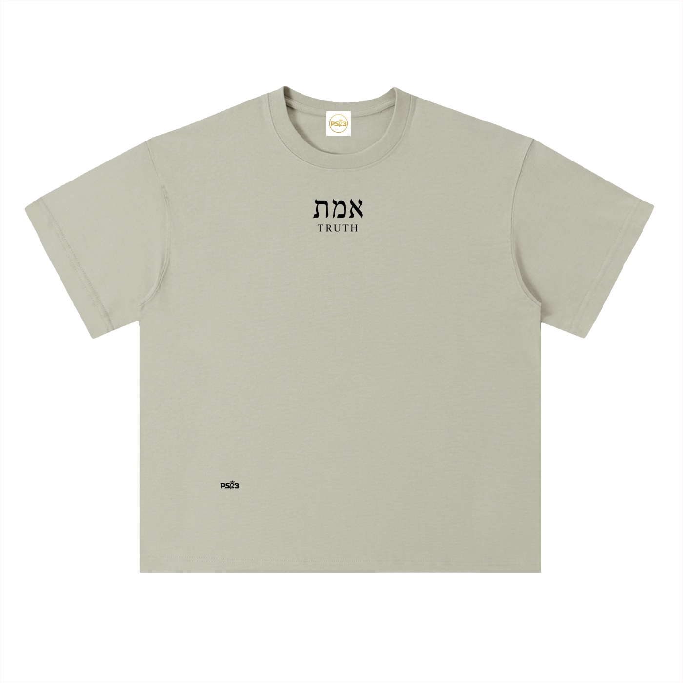 PS23 Hebrew Truth Heavyweight Drop Shoulder Cotton T-Shirt