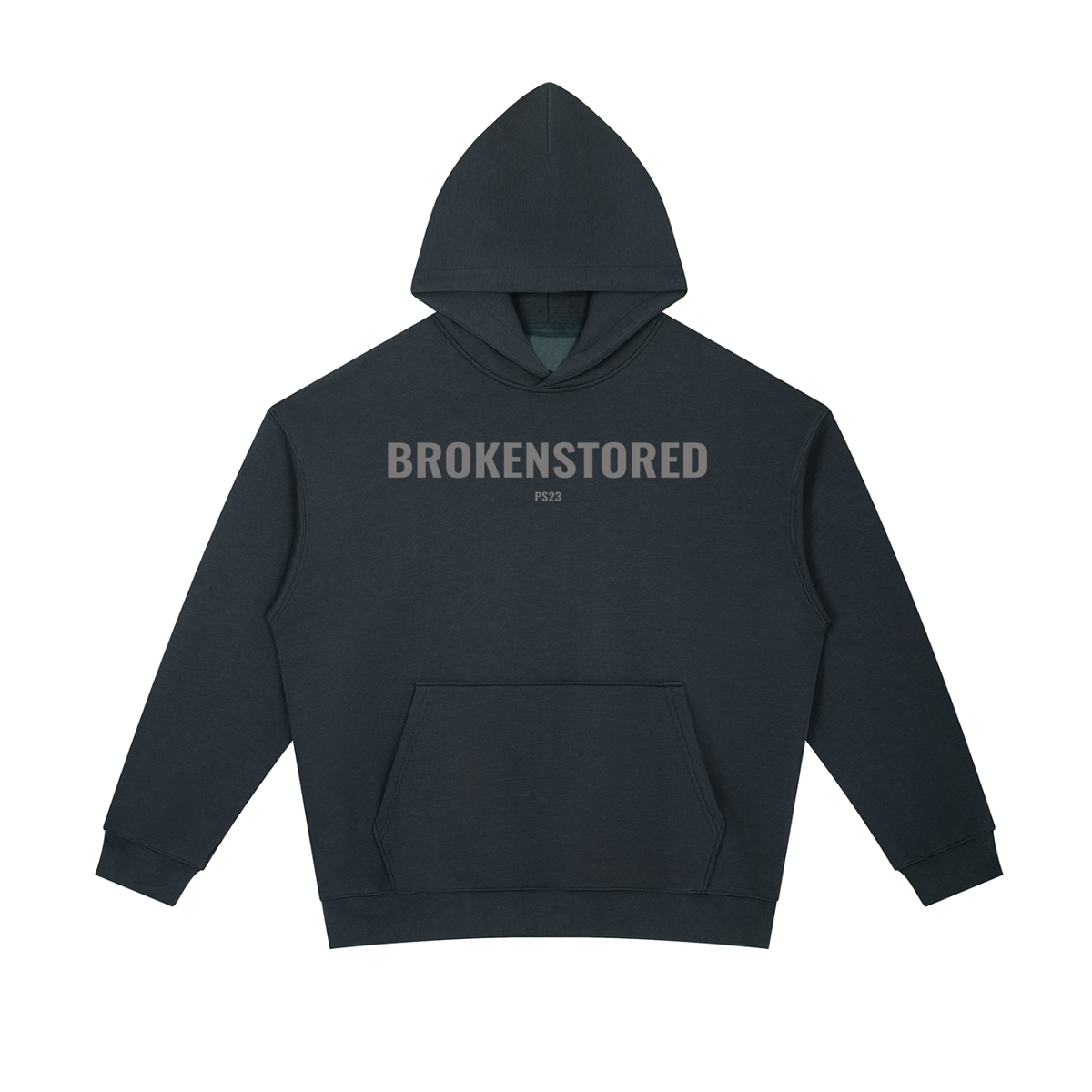PS23 Brokenstored Grey Essential Heavyweight Hoodie
