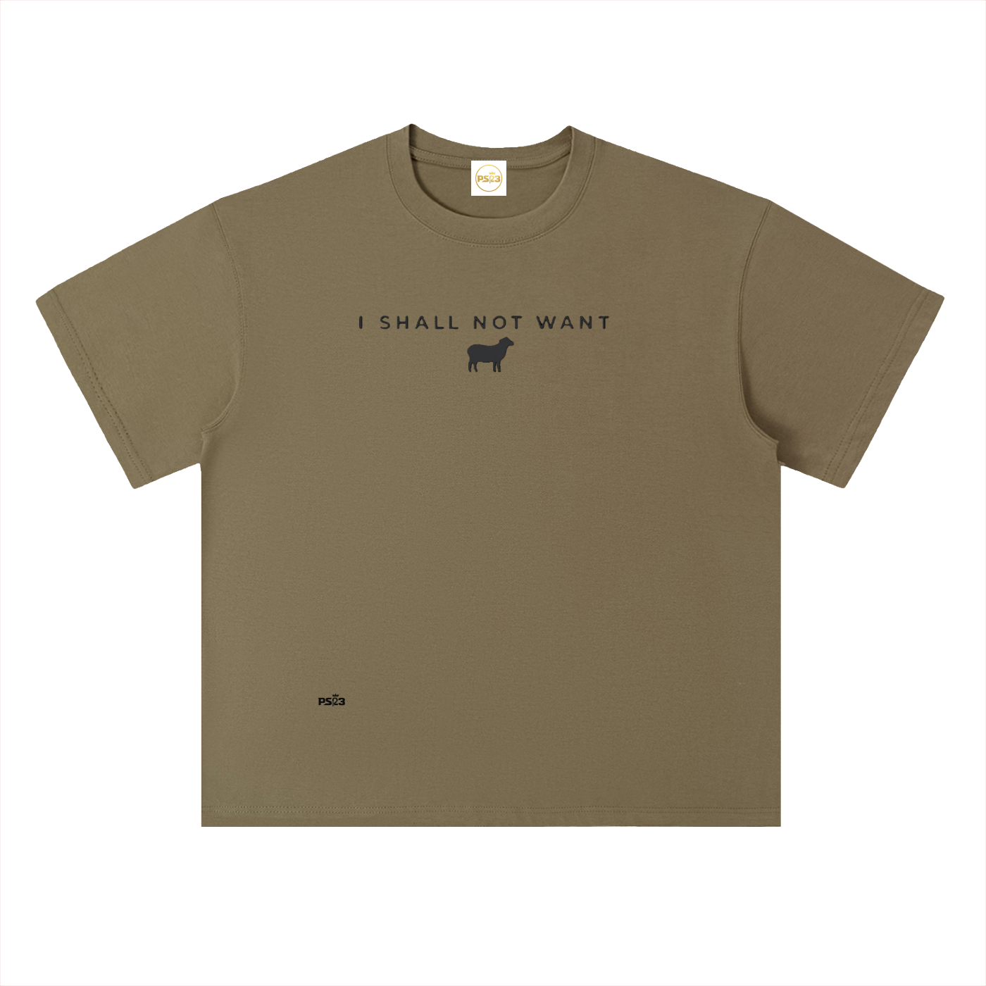 PS23 I shall not want Heavyweight Drop Shoulder Cotton T-Shirt