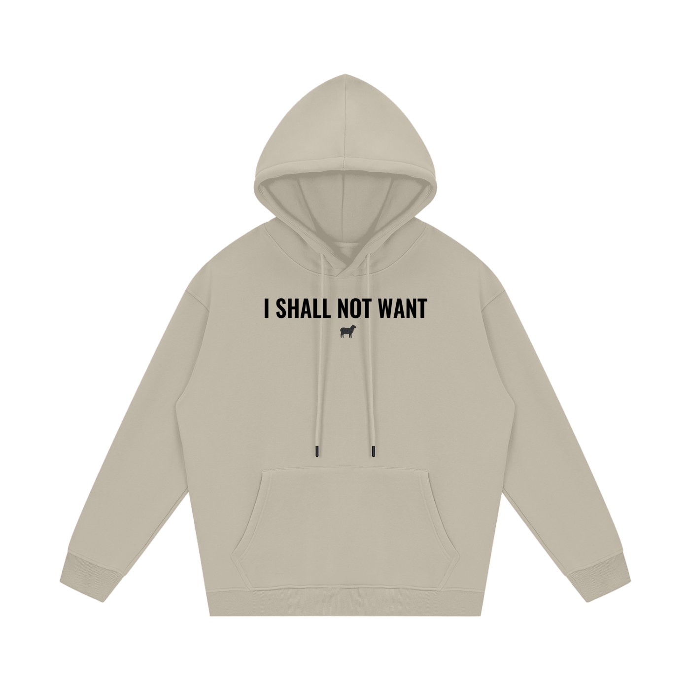 PS23 I shall not want black ink Streetwear Unisex Fleece Hoodie