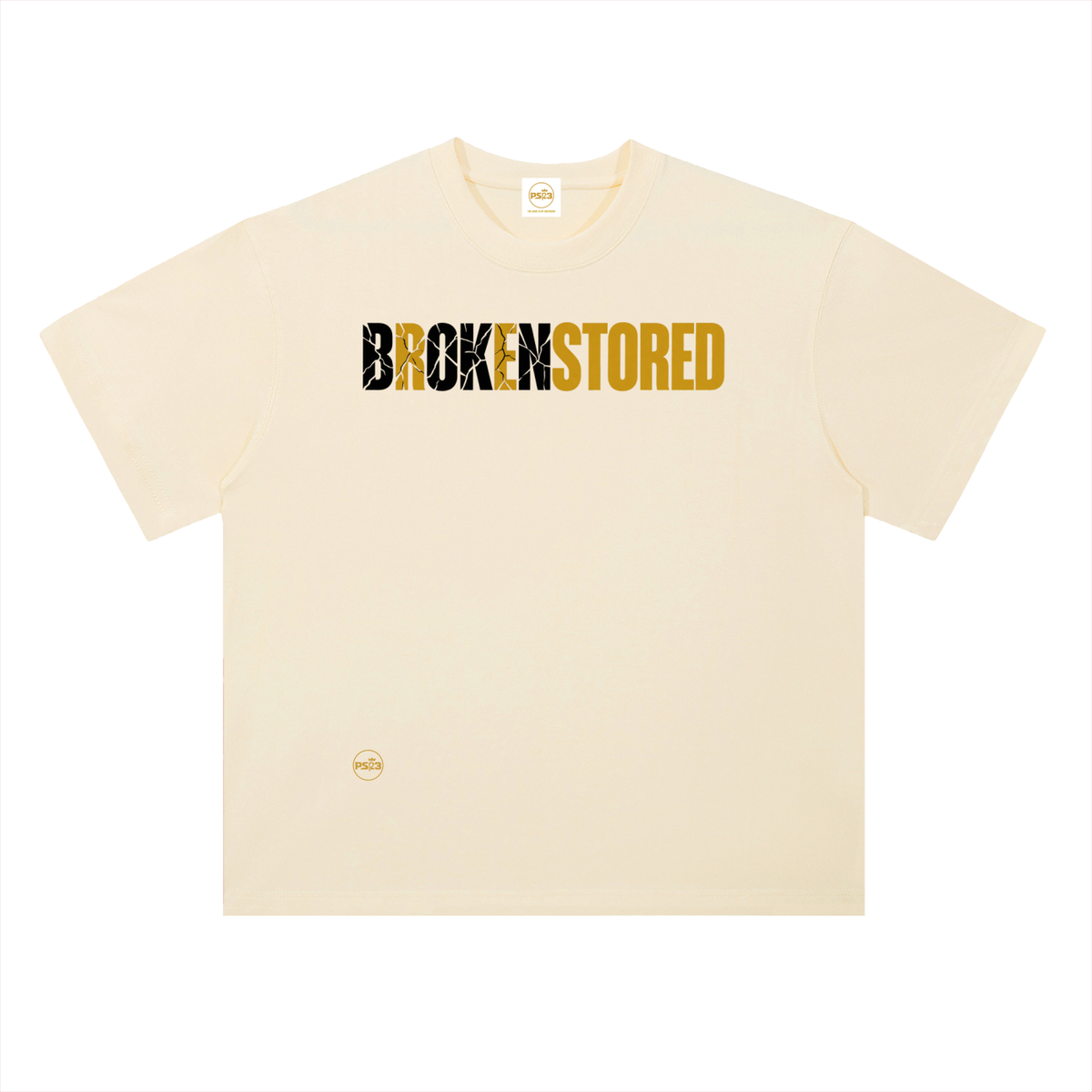 PS23 Brokenstored Heavyweight Drop Shoulder Cotton T-Shirt