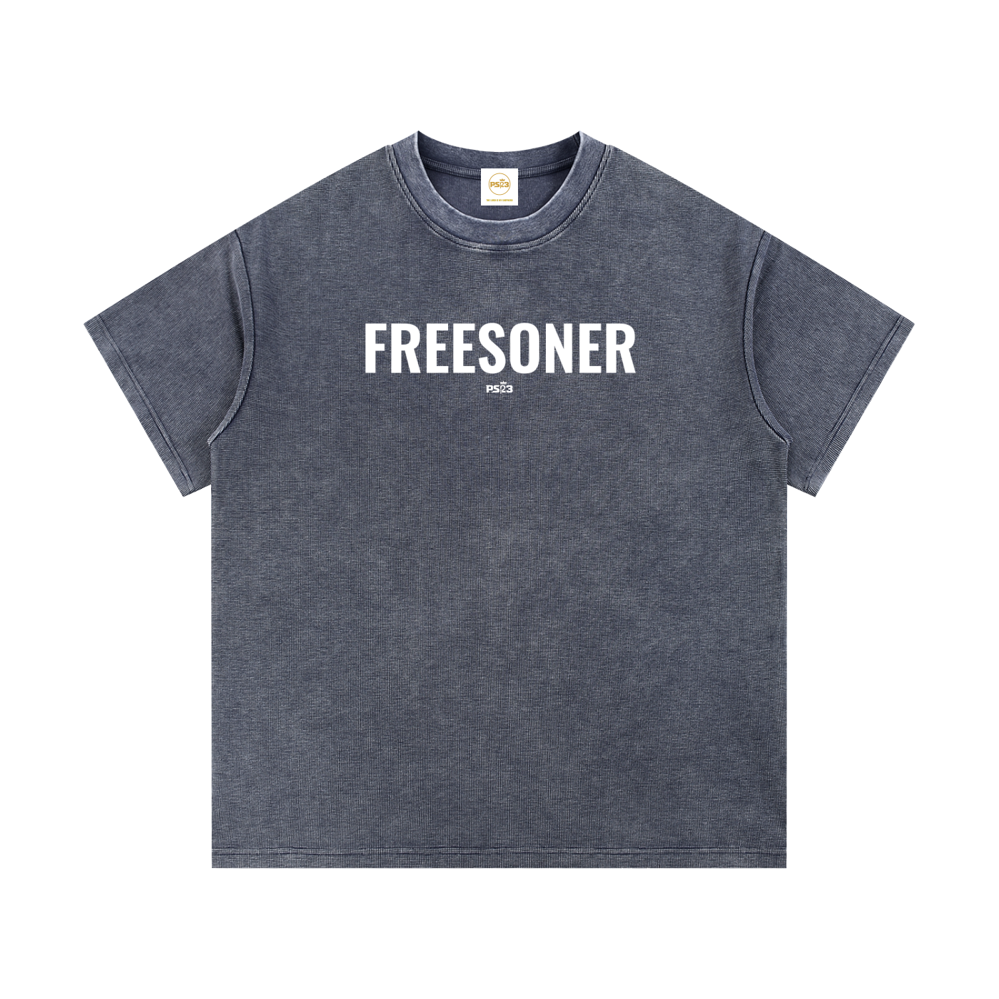 PS23 Freesoner Mineral Wash Waffle Knit T-Shirt