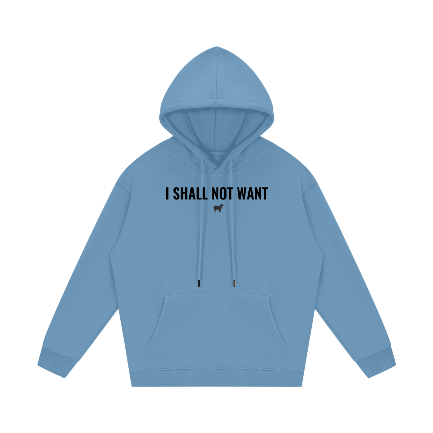 PS23 I shall not want black ink Streetwear Unisex Fleece Hoodie