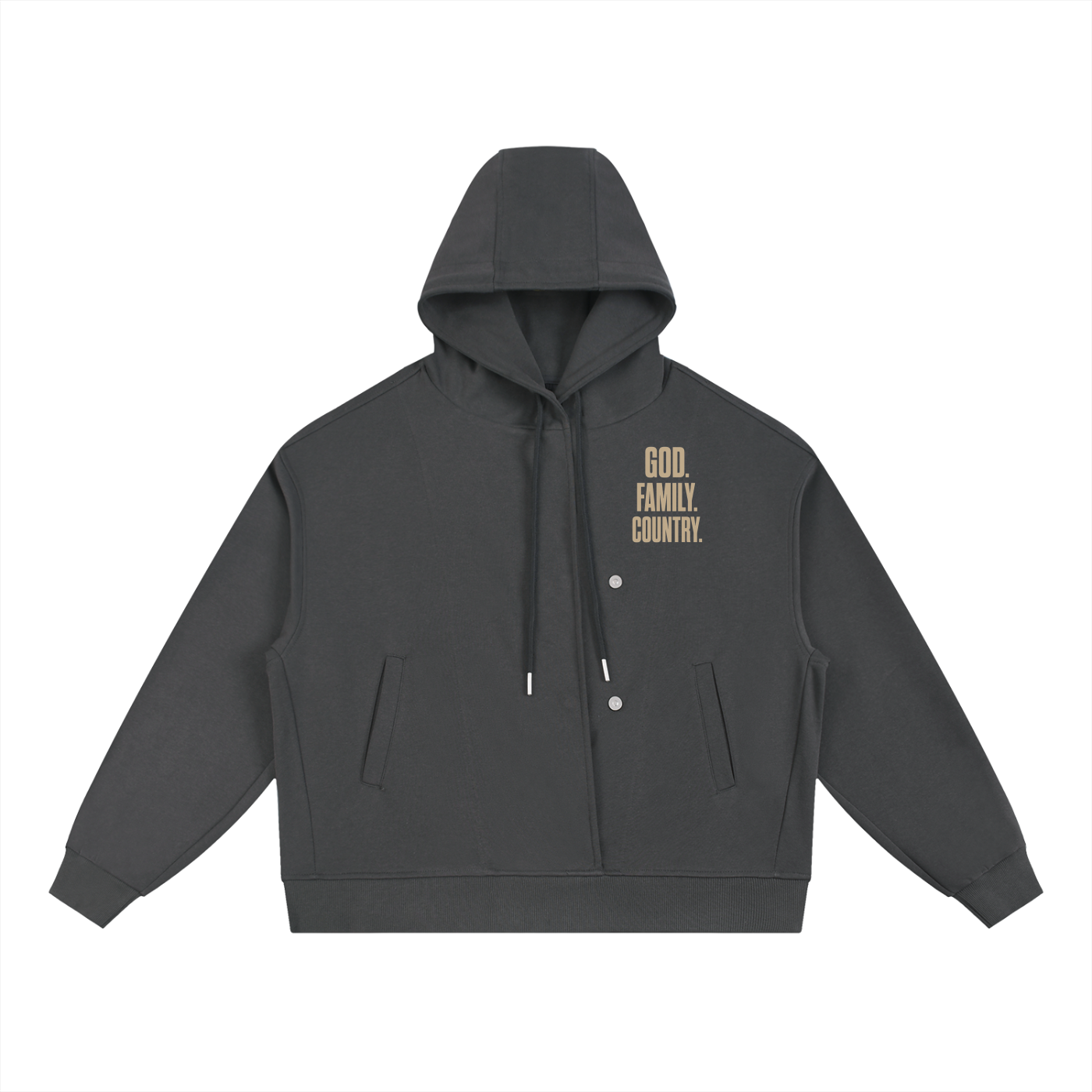 PS23 GFC Boxy Button Placket Hoodie