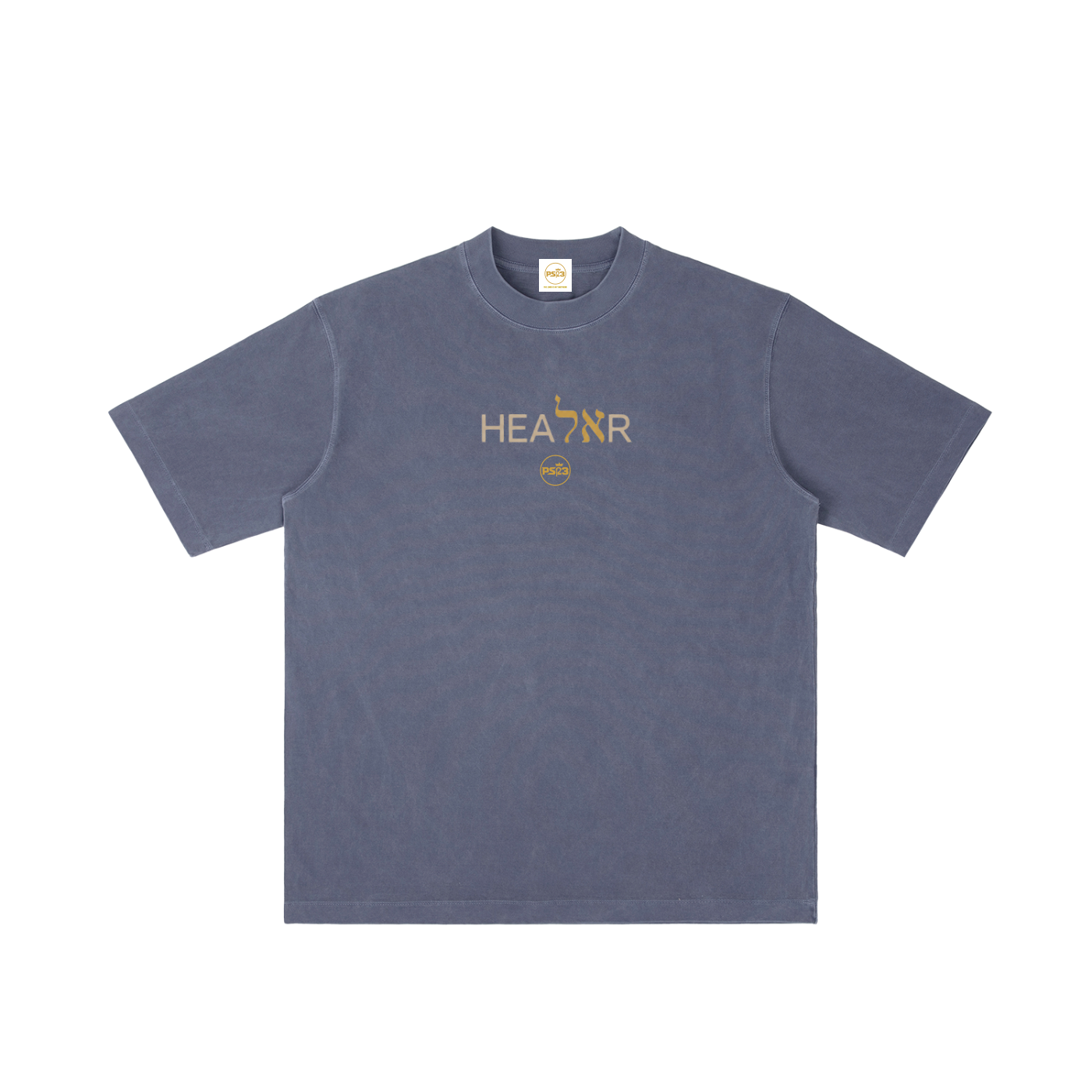 PS23 Bilingual Concept Healer Vintage Wash Drop Shoulder T-shirt