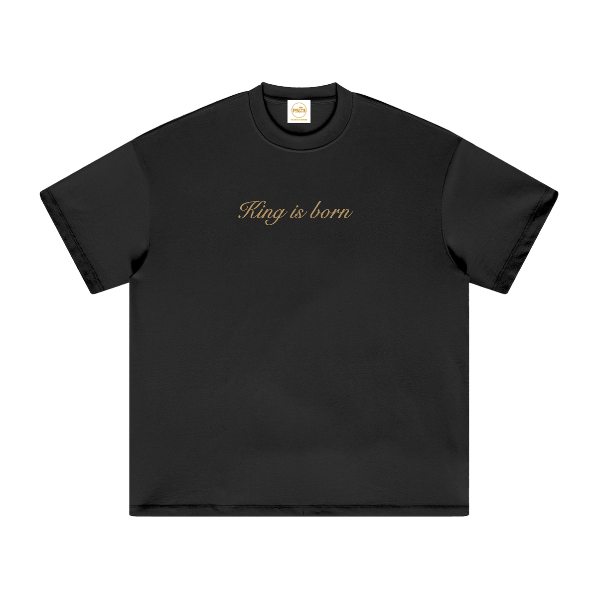PS23 Embroidery King is born Heavyweight Earth Tone T-Shirt
