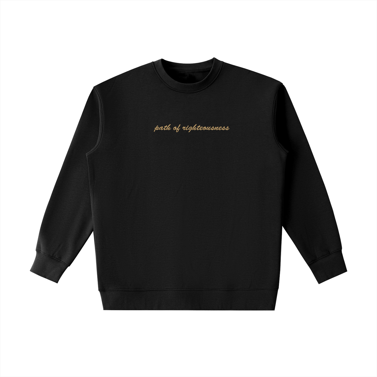PS23 Embroidery path of righteousness Essential Heavyweight Crewneck Sweatshirt