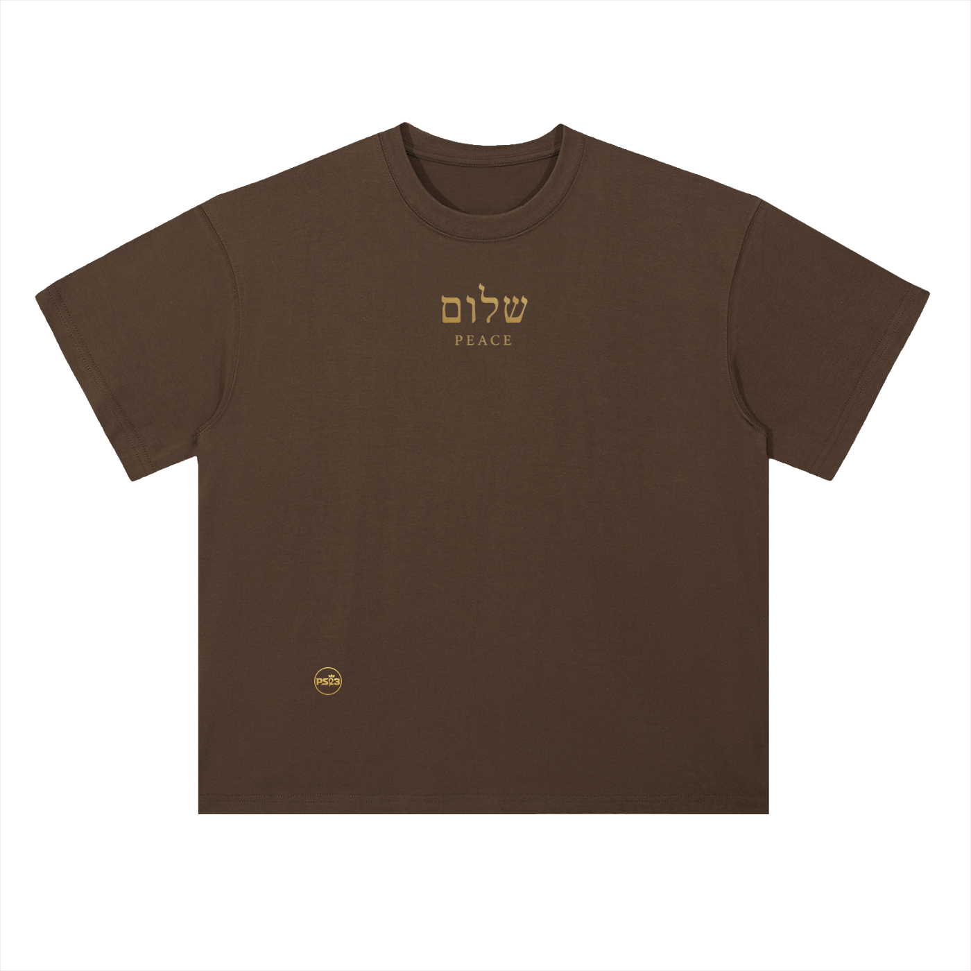 PS23 Hebrew Peace Heavyweight Drop Shoulder Cotton T-Shirt