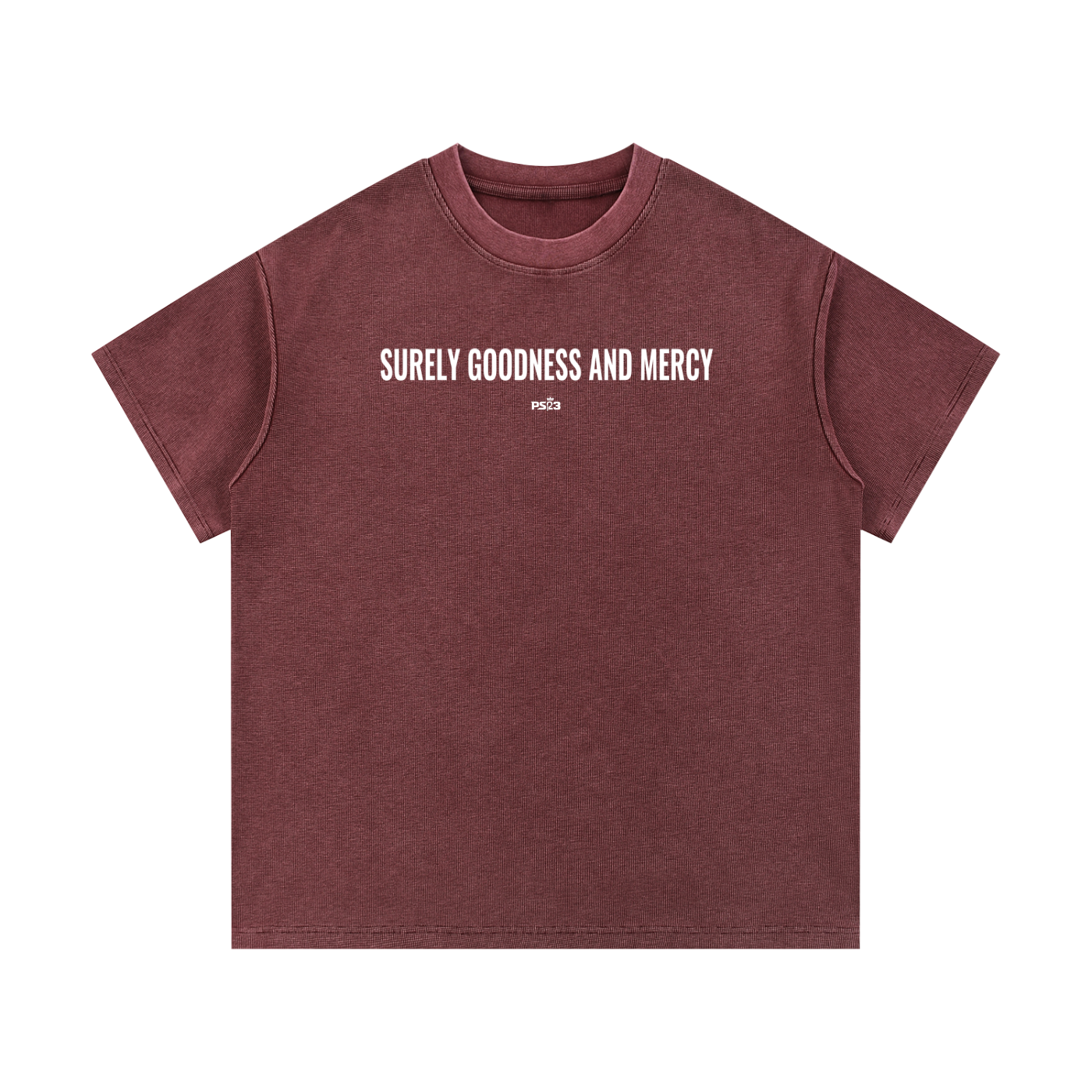 PS23 Surely goodness and mercy Mineral Wash Waffle Knit T-Shirt