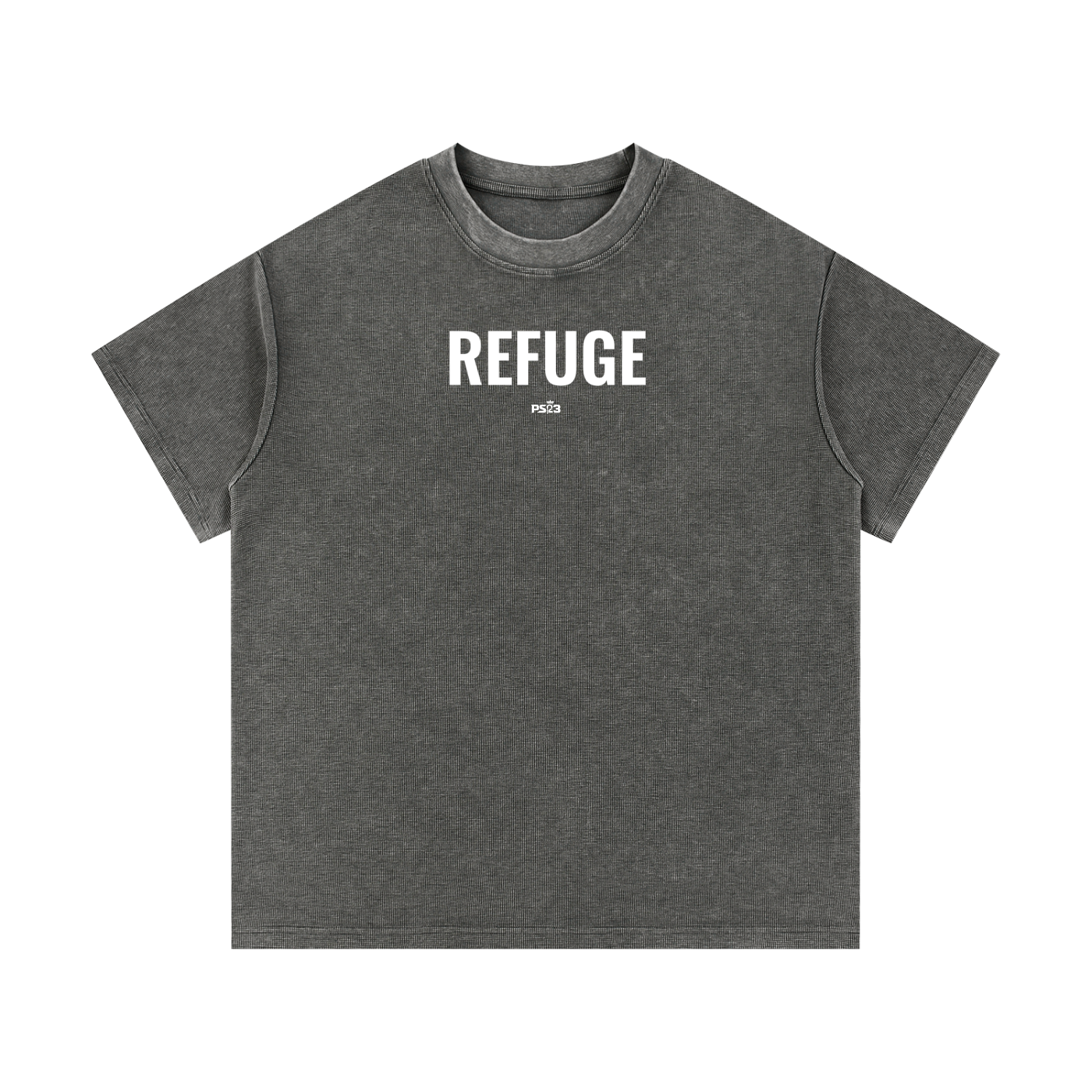 PS23 REFUGE Mineral Wash Waffle Knit T-Shirt