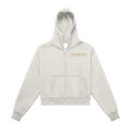 PS23 Women Hebrew Great is Thy Faithfulness Fleeced Zip-Up Cropped Hoodie