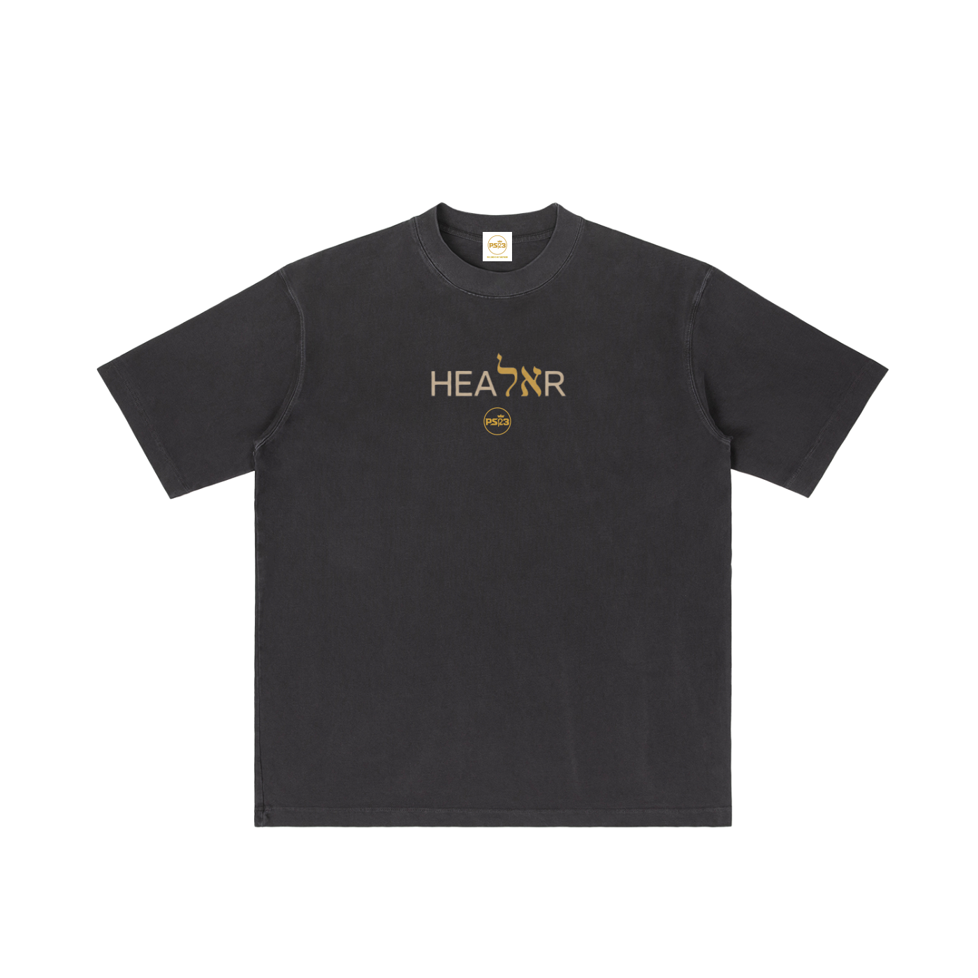 PS23 Bilingual Concept Healer Vintage Wash Drop Shoulder T-shirt