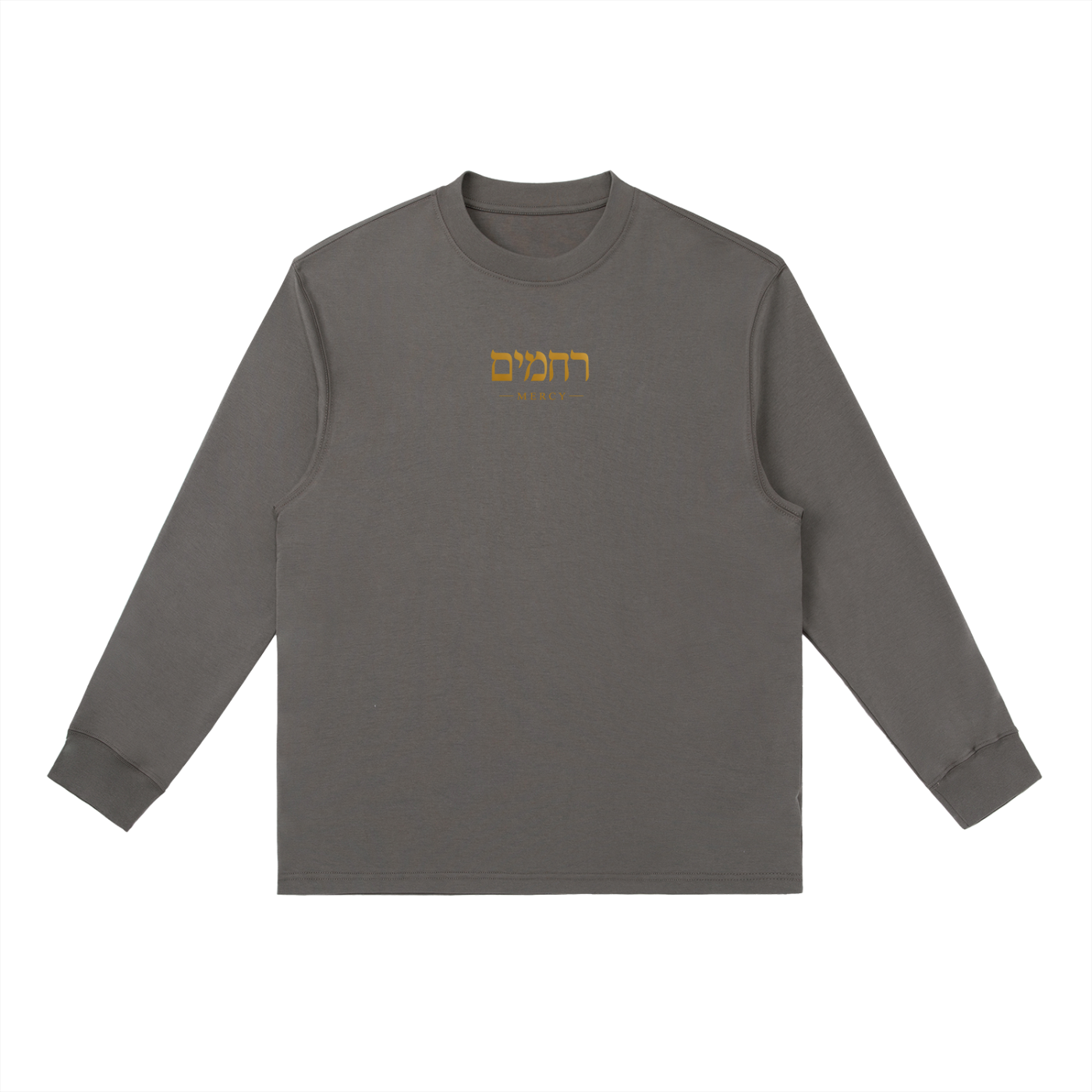 PS23 Hebrew Mercy Essential Crewneck Long-Sleeve T-Shirt