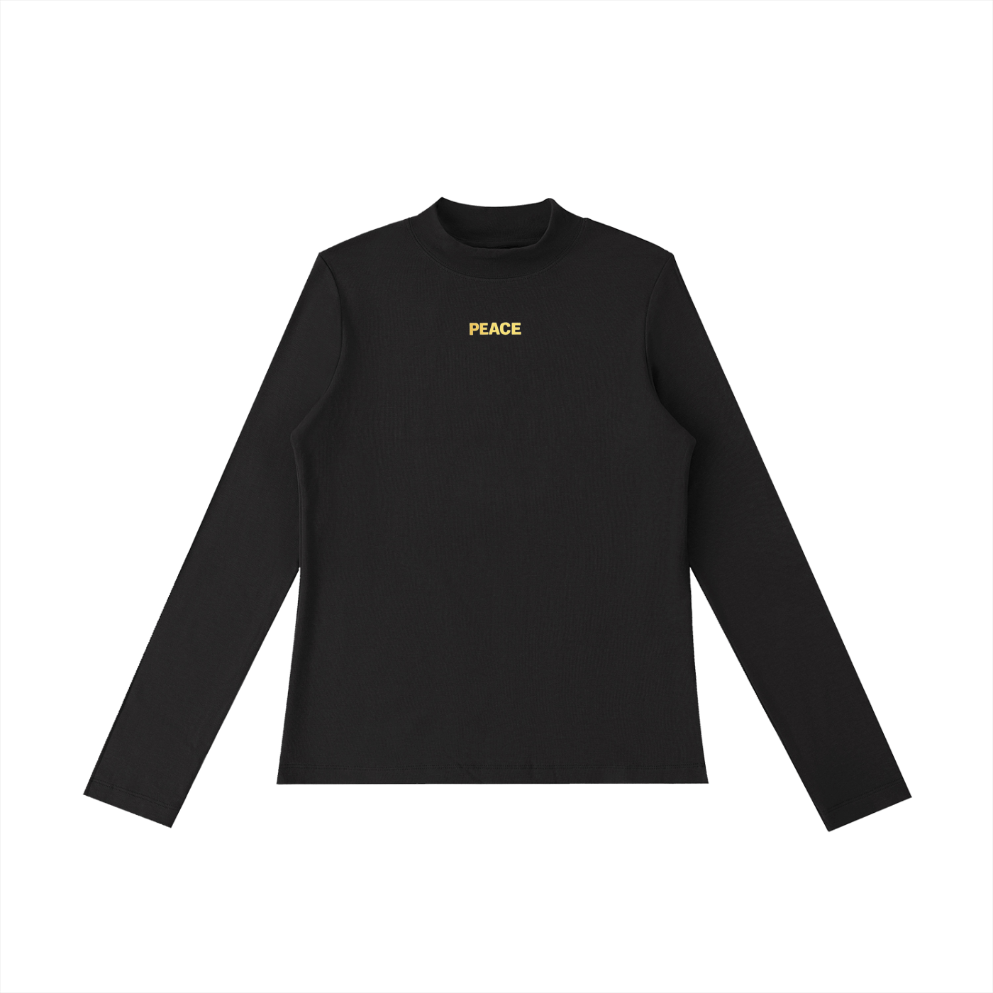 PS23 Women Peace Essential Mock Neck Long Sleeve T-Shirt