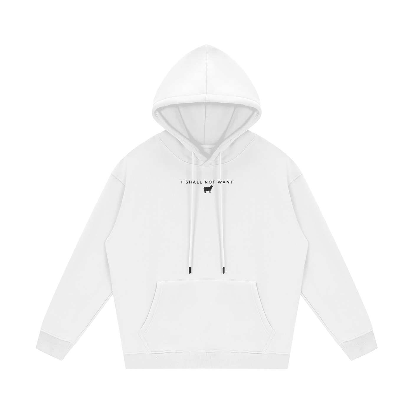 PS23 I shall not want black ink Streetwear Unisex Fleece Hoodie