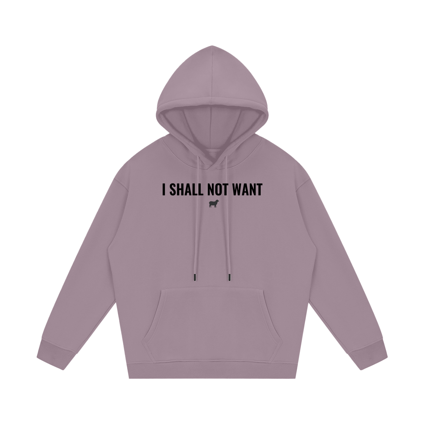 PS23 I shall not want black ink Streetwear Unisex Fleece Hoodie